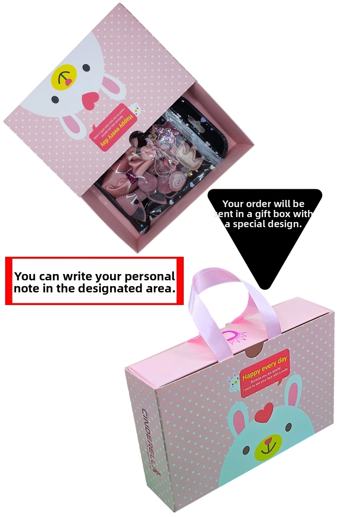 طقم إبزيم للأطفال البنات مكون من 213 قطعة - هدية ع...