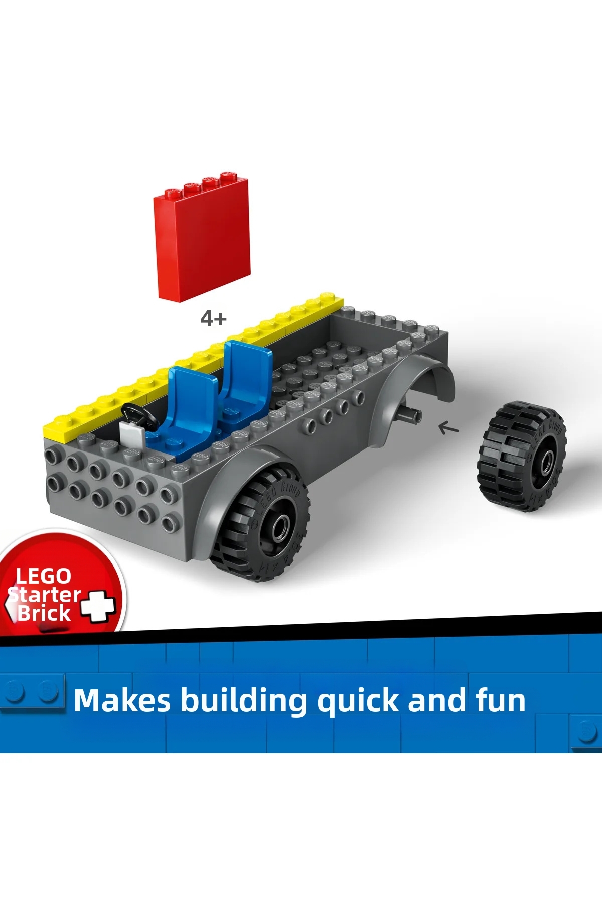 ® ماشین آتشنشانی شهری با نردبان، مجموعه ساختنی آتشنشان 60463 برای کودکان ۴ سال به بالا (۸۲ قطعه)