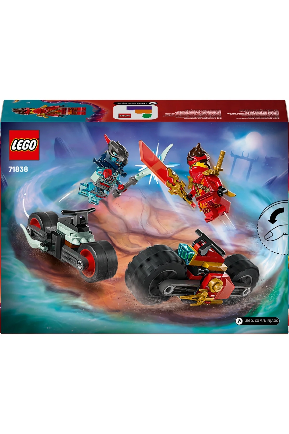 ® نینجاگو ® مسابقه سرعت موتورسواری کای ۷۱۸۳۸ – ست ساختنی خلاقانه برای کودکان ۶+ (۷۹ قطعه)