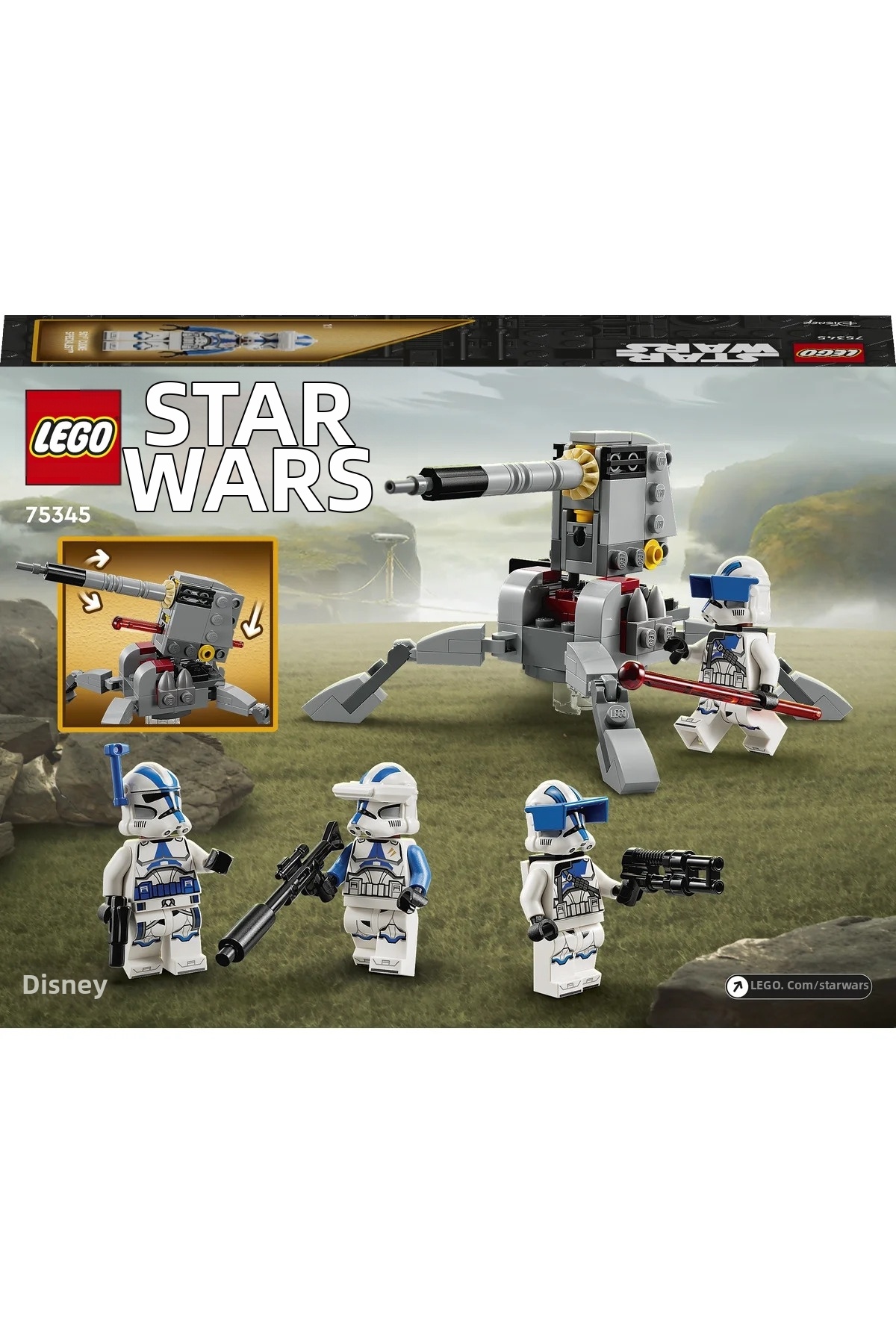 مجموعه ساختنی نبرد سربازان کلون 501st جنگ ستارگان ۷۵۳۴۵ برای کودکان ۶ سال به بالا (۱۱۹ قطعه)