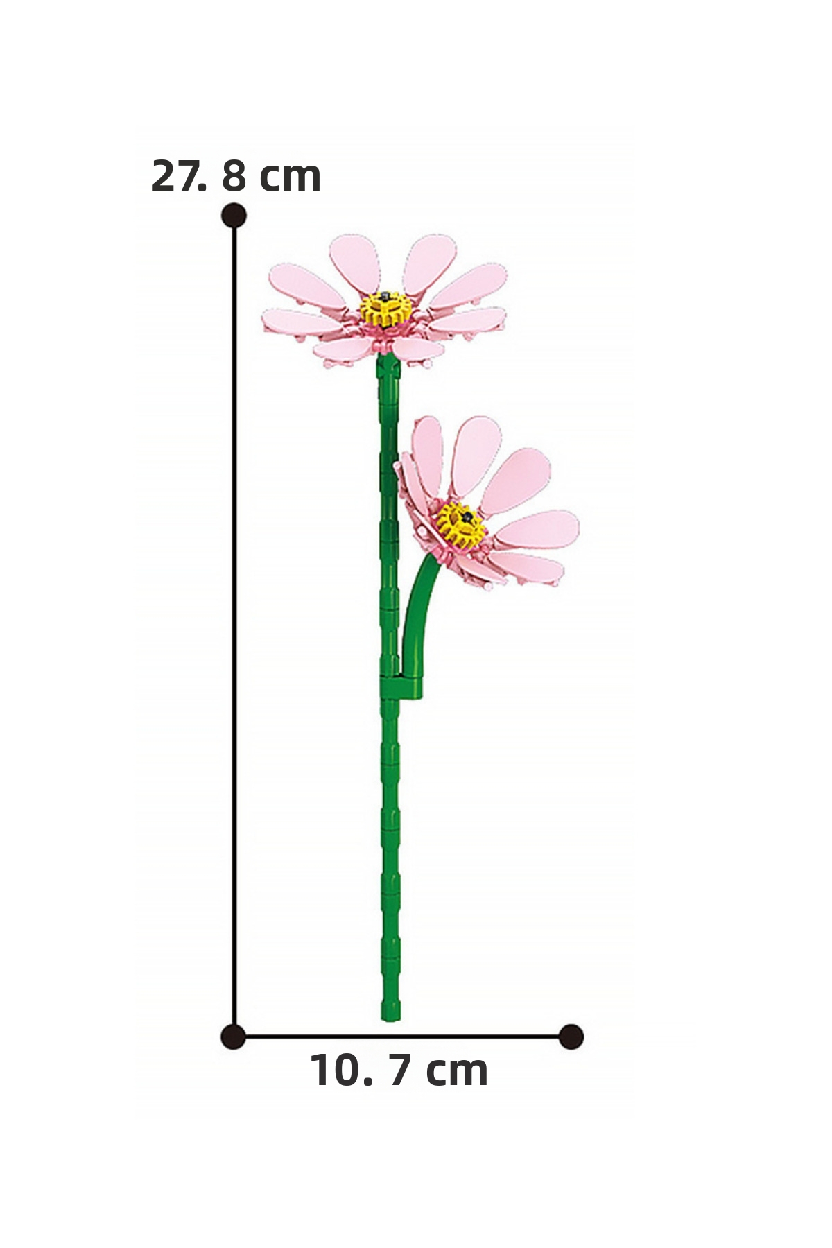 مجموعه گیاهان Ctoys، گلفروش بلوکی کاسموس بیپیناتوس 8856-1 – ست ۷۵ تکه بلوکهای ساختنی گل (۶ سال به بالا)