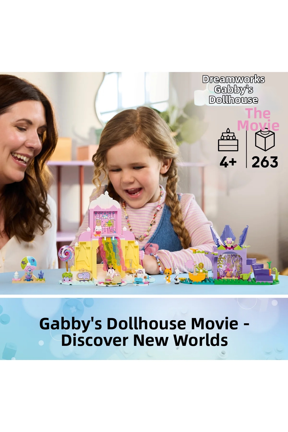 ® خانه عروسکی گبی کوه آبنبات شیرین و باغ گربه 11205 – مجموعه ساختنی اسباببازی ۴+ (۲۶۳ قطعه)