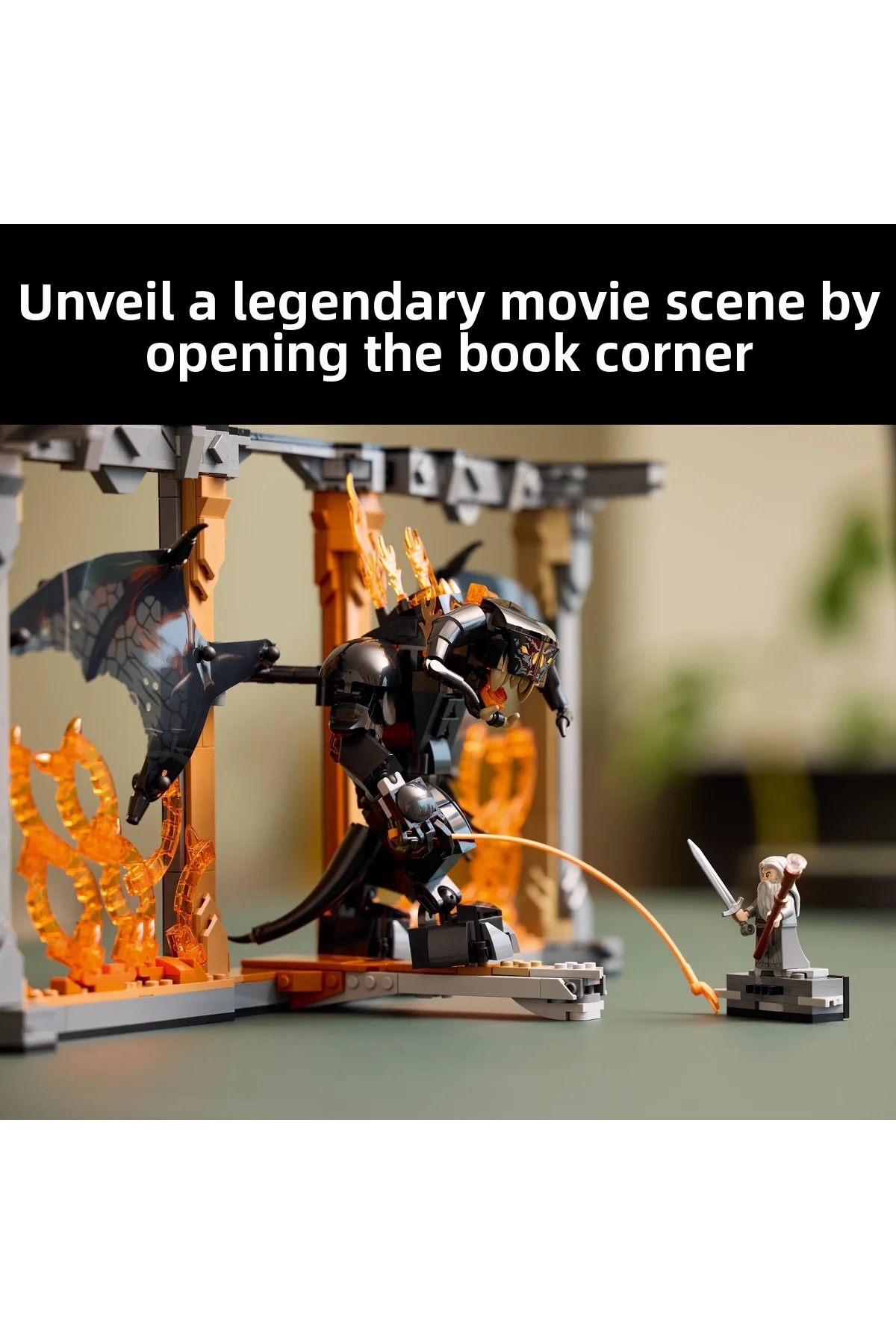 ® آیکانز لرد آو د رینگز: بالروگ ™ دکور قفسه کتاب 10367-کیت ساخت مدل برای بزرگسالان (1201P)