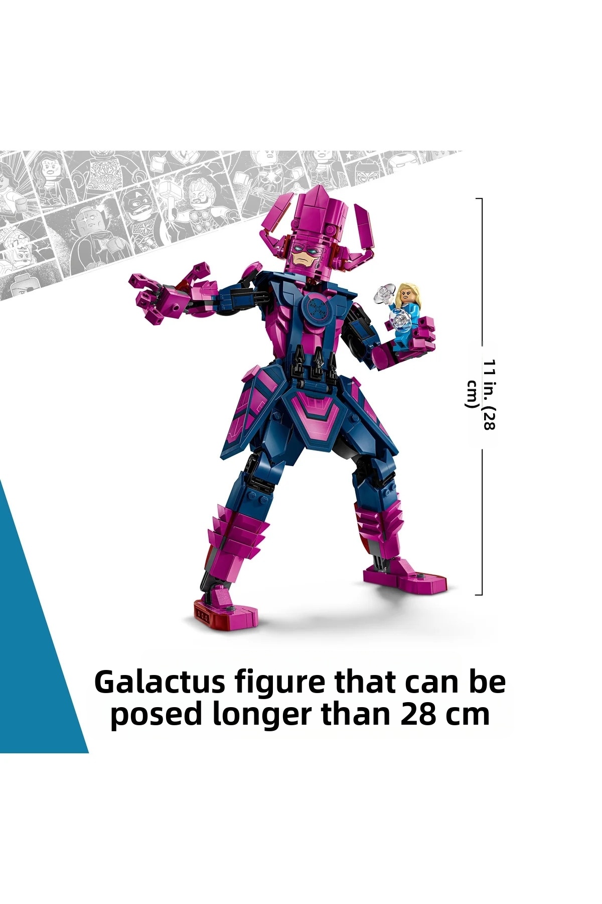 ® ǀ مارول چهار شگفت‌انگیز، ۷۶۳۱۶ – مجموعه ساختنی اسباب‌بازی ۹+ (۴۲۷ قطعه) فیگور ساختنی در برابر گالاکتوس