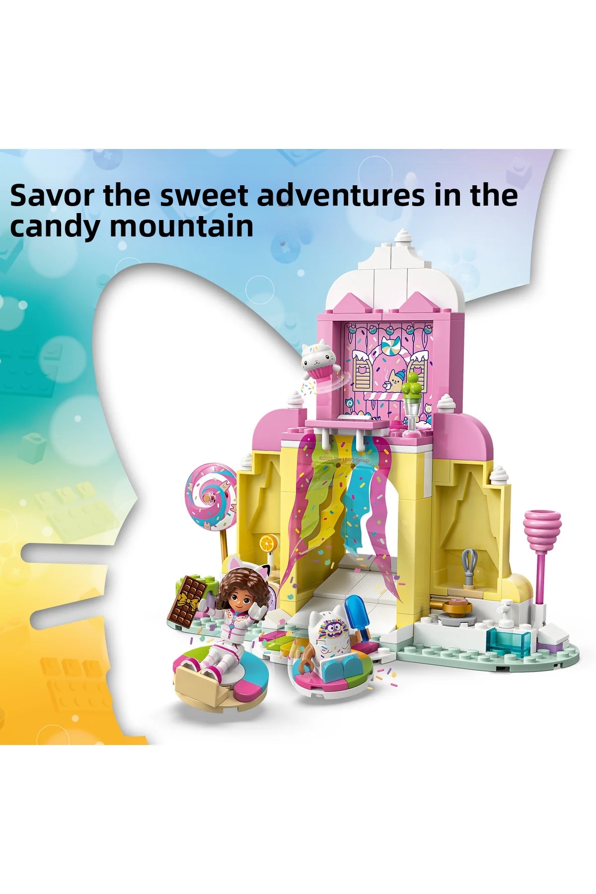 ® خانه عروسکی گبی کوه آبنبات شیرین و باغ گربه 11205 – مجموعه ساختنی اسباببازی ۴+ (۲۶۳ قطعه)