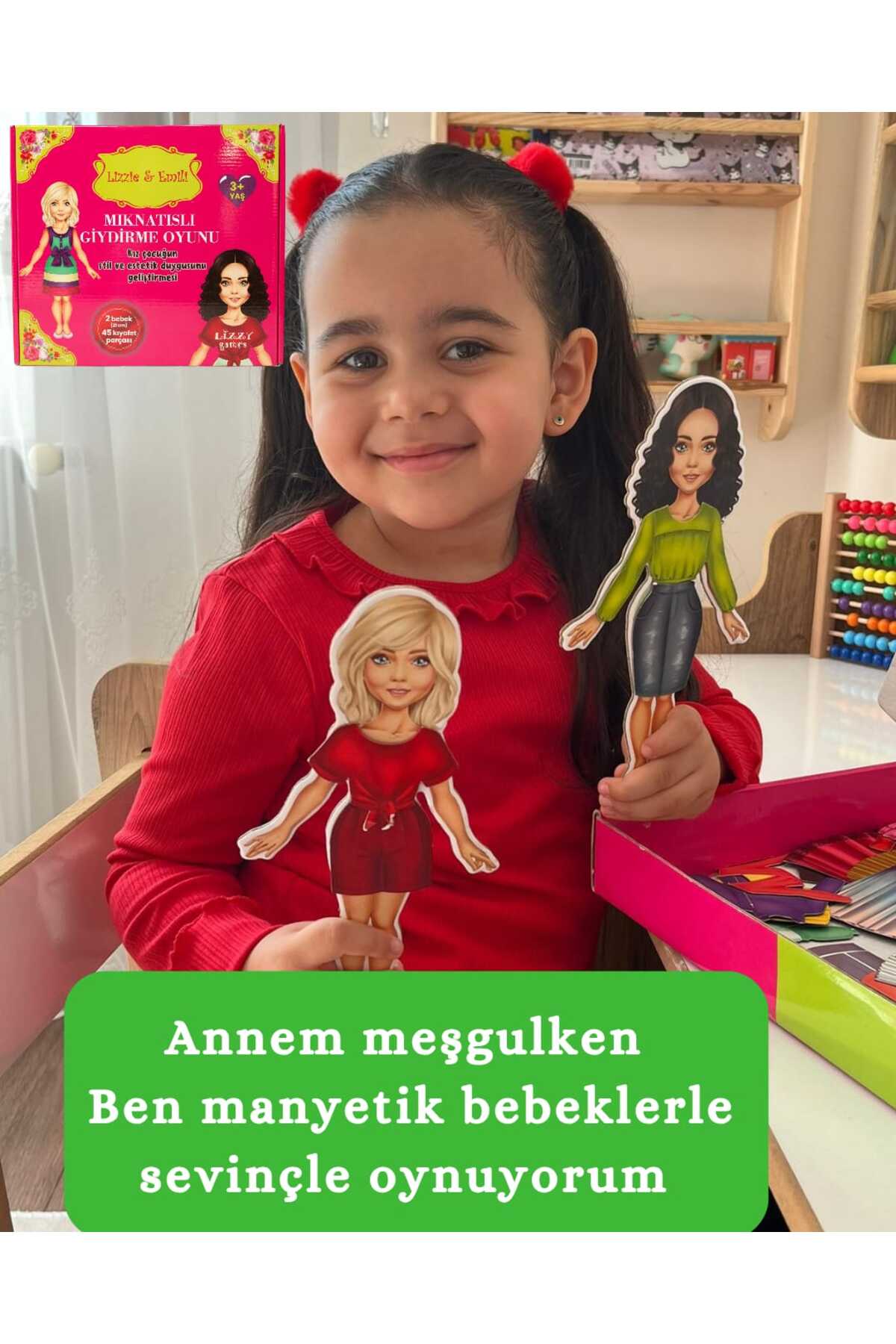 Genel Markalar Mıknatıslı giydirmeoyunu "Lizzie & Emili" Manyetik Oyun Seti fotoğrafı 7 (önizleme)