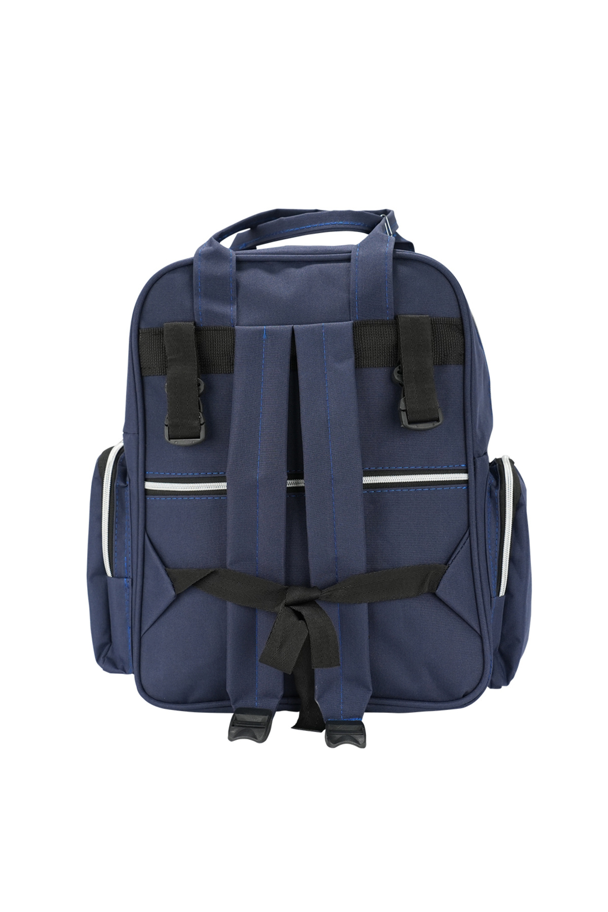 Bagimoo Cepli Anne Bebek Bakım Sırt Çantası Biberon Termoslu Sıvı Geçirmez Bebek Çantası Lacivert fotoğrafı 3 (önizleme)