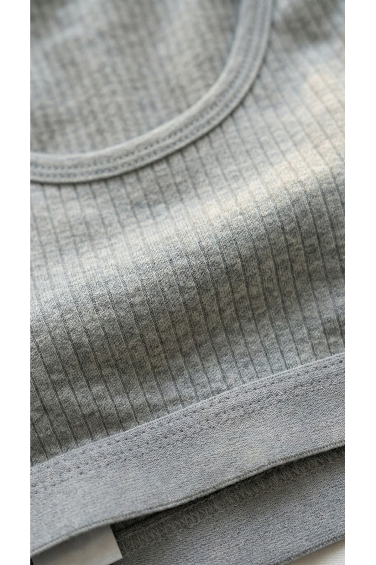 underwear bodyway  5'li Fırsat Paket Fitilli Crop Atlet Seti, Kalın Askılı Pedli Büstiyer, Yarım Atlet - Görsel 8