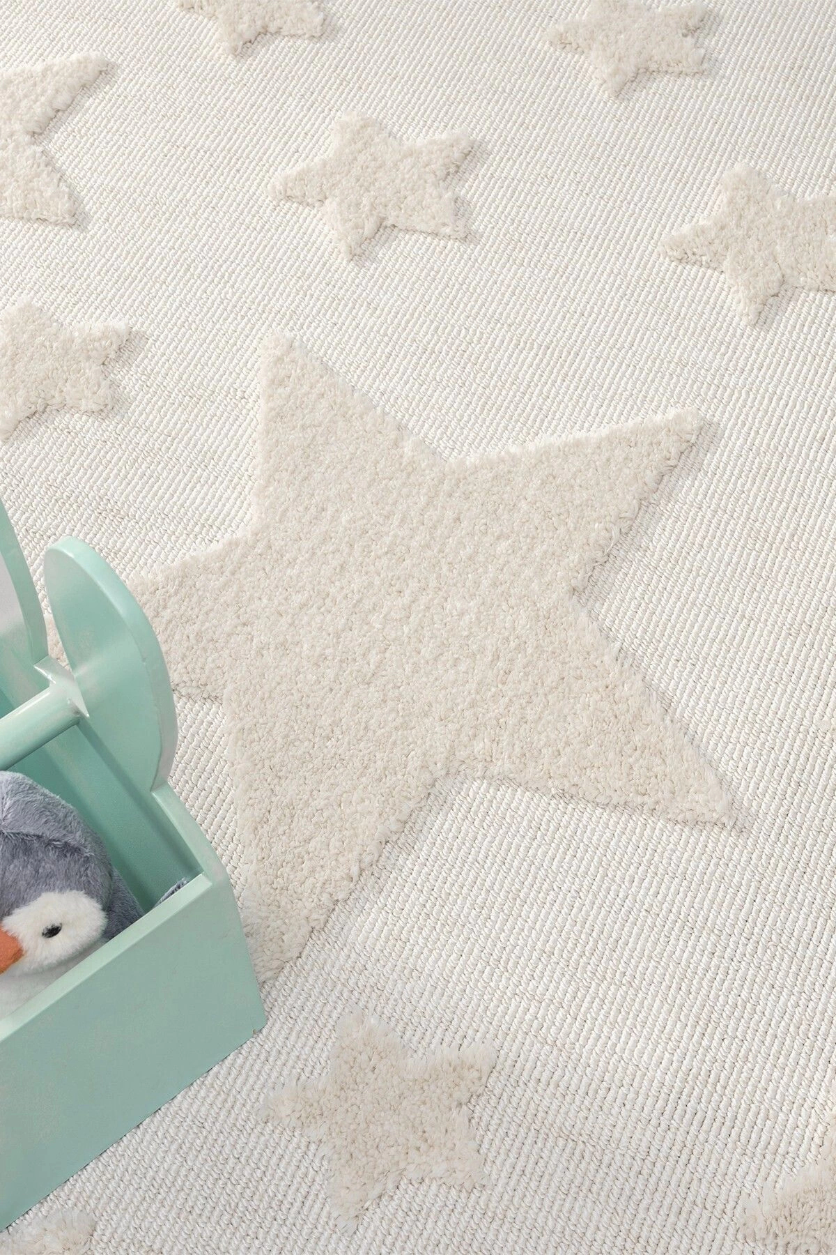 Eliz Home Krem Renk Yıldızlı Yumuşak Bukleli Dokuma Halı Bebek Odası Çocuk Odası Genç Odası Halısı 12 fotoğrafı 5 (önizleme)