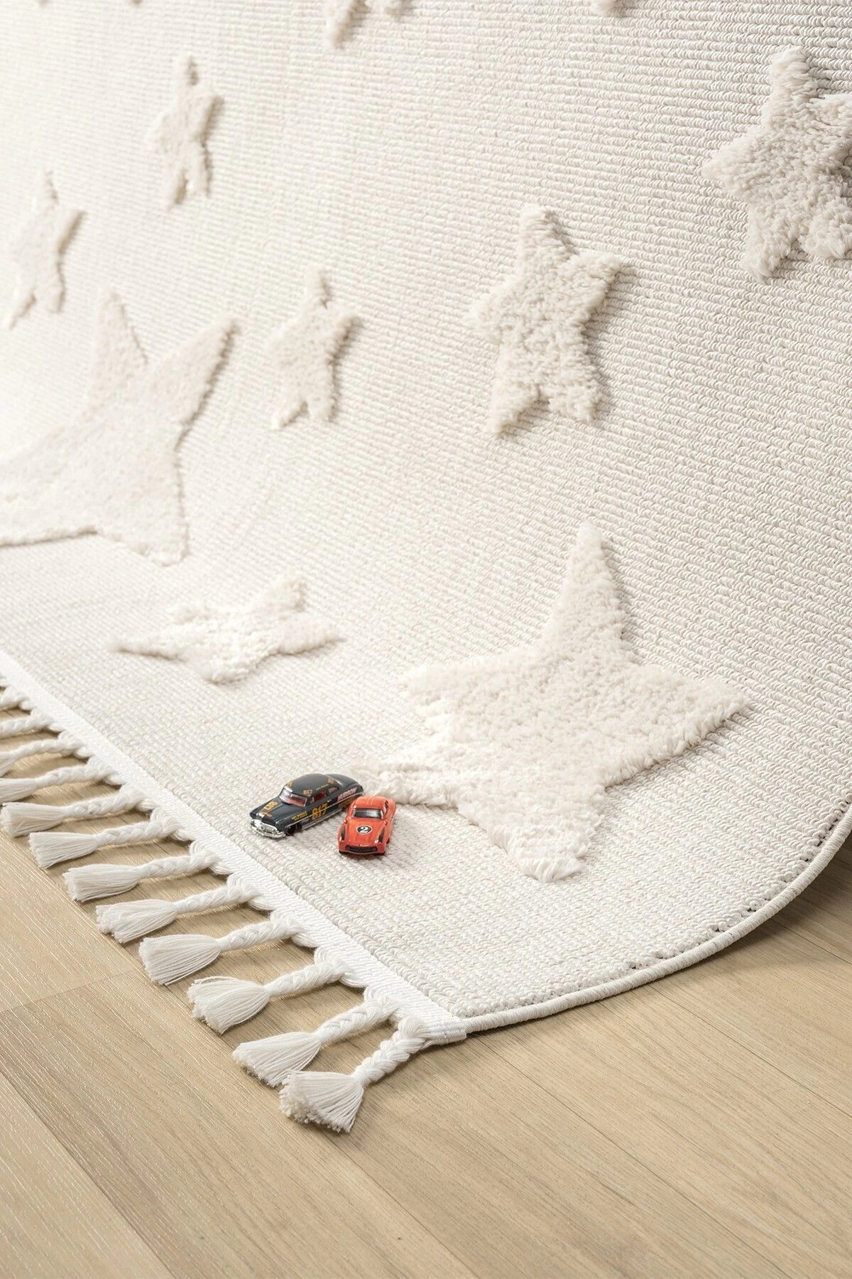 Eliz Home Krem Renk Yıldızlı Yumuşak Bukleli Dokuma Halı Bebek Odası Çocuk Odası Genç Odası Halısı 12 fotoğrafı 2 (önizleme)