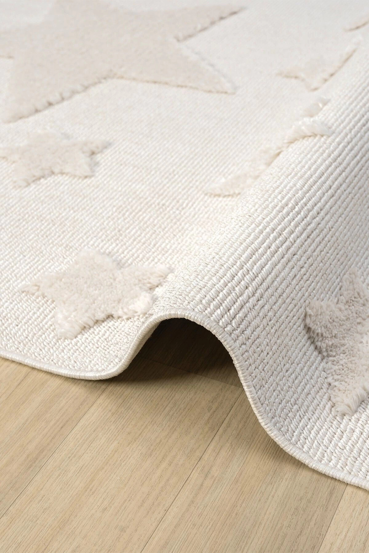 Eliz Home Krem Renk Yıldızlı Yumuşak Bukleli Dokuma Halı Bebek Odası Çocuk Odası Genç Odası Halısı 12 fotoğrafı 6 (önizleme)