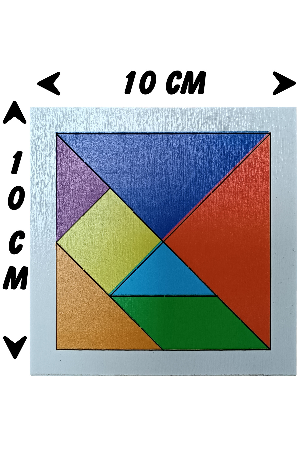 gift plus Ahşap Tangram 7 Parça Eğitici Puzzle Yapboz Oyuncak (10x10 cm) fotoğrafı 5 (önizleme)
