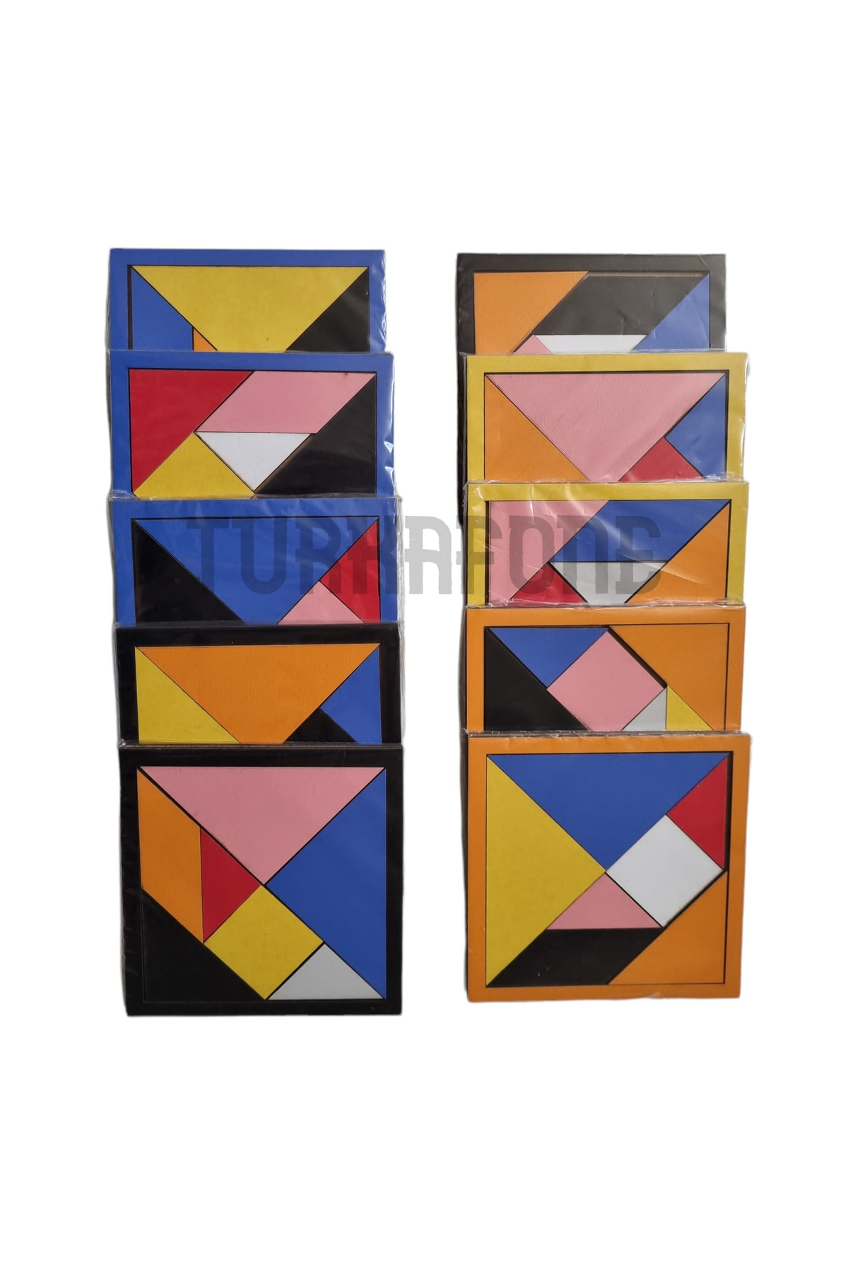 Genel Markalar Wooden Toys Doğal Ahşap Eğitici Oyuncak 7 Parça Orta Tangram fotoğrafı 7 (önizleme)