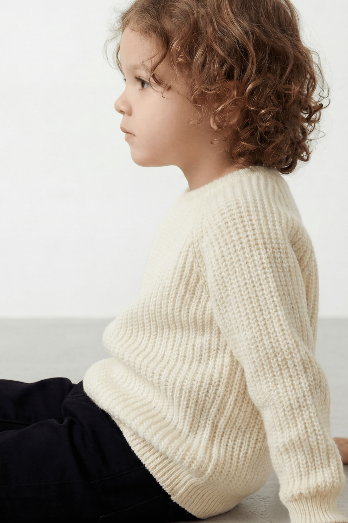 Babily Bebek Çocuk Dikişsiz Premium Triko Kazak Esnek Unisex Yumuşak Kalın fotoğrafı 3 (önizleme)