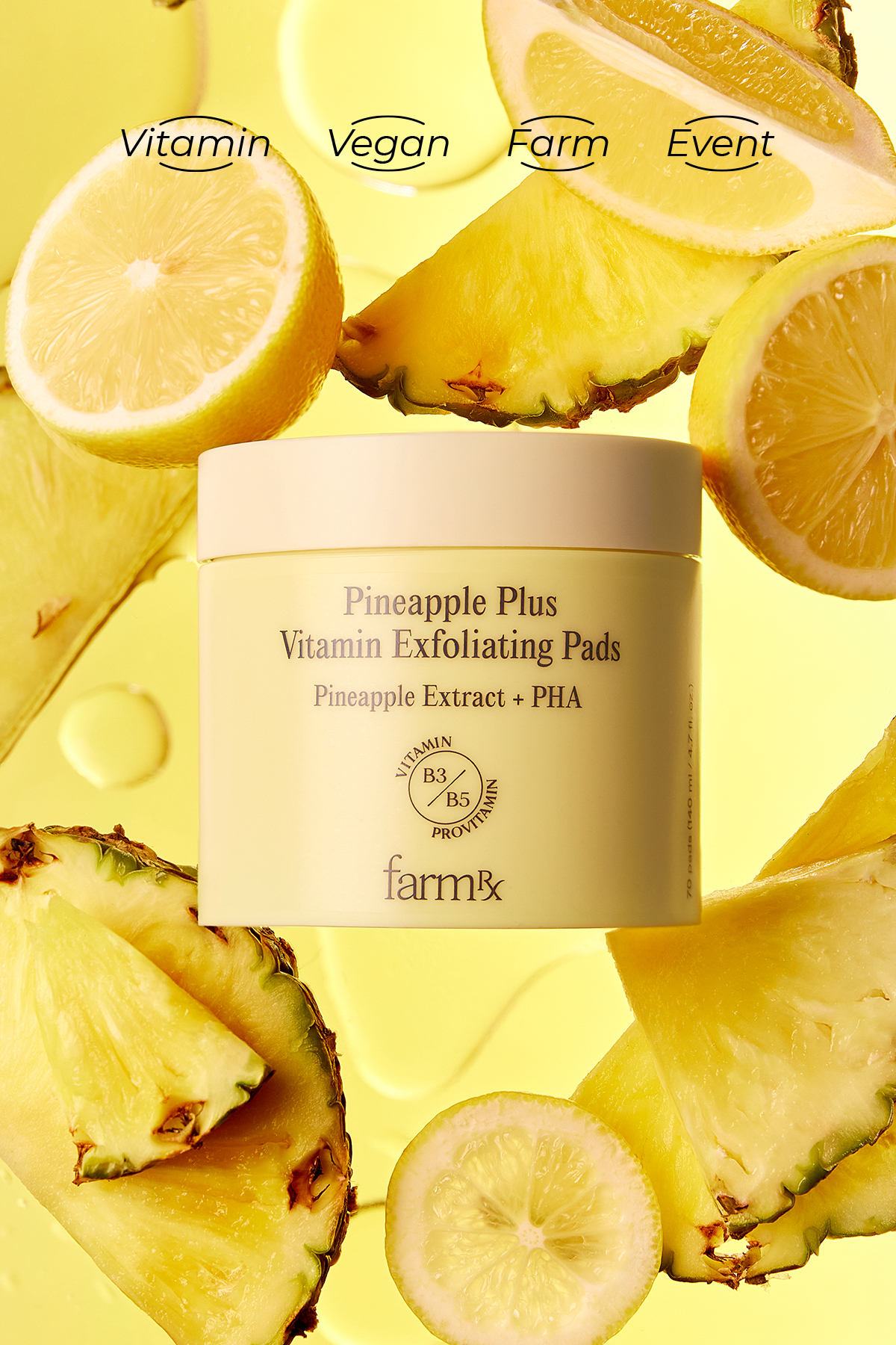 Pineapple Plus C Vitaminli Peeling Toner Pads 140 Ml Aydınlatıcı Yüz Temizleme Pedi — tonerpad140 — تصویر 6 از 6
