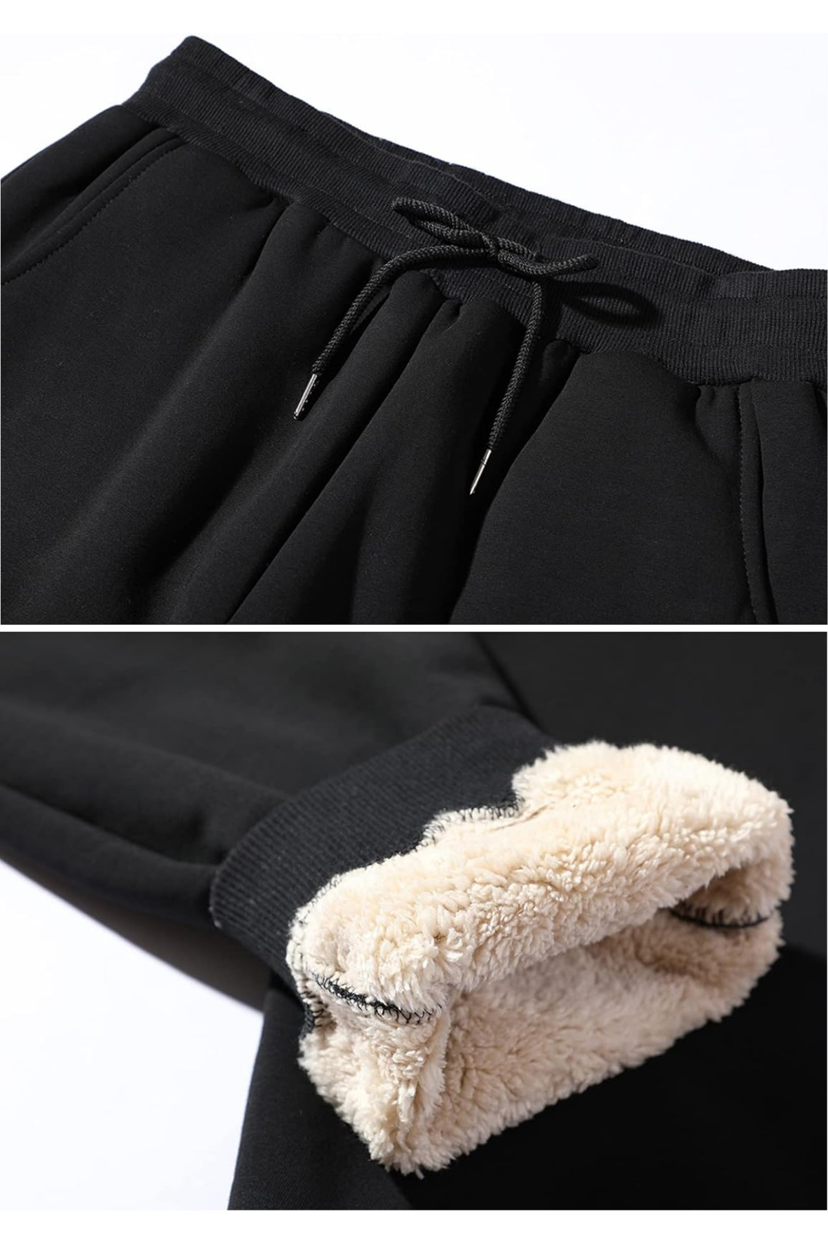 Ghassy Co  Erkek Ultra Termal Kışlık Sherpa Astarlı Aktif Koşu Normal Paça Jogger Eşofman Altı - Görsel 4