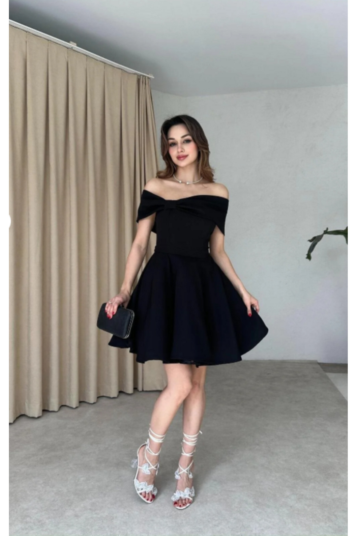 MODA DURAĞI  MORENO Kaliteli Premium Mini Elbise - Görsel 2