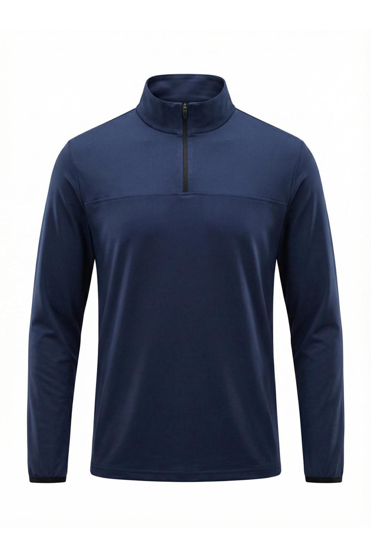 CLAW UP WORK SCUBA HALF ZIP SWEAT | DEEP NAVY (Slim Fit Yarım Fermuarlı Scuba Sweatshirt) görsel 6