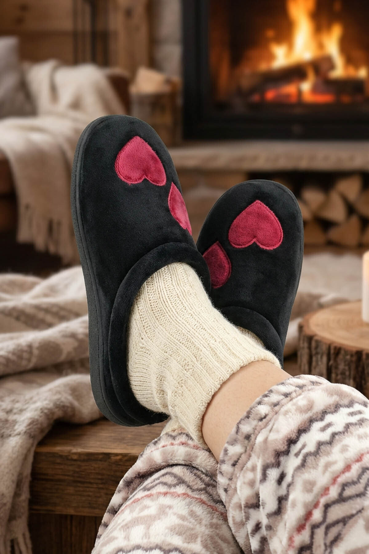 GEZER Kışlık Kadın Gondol Ev Terlik