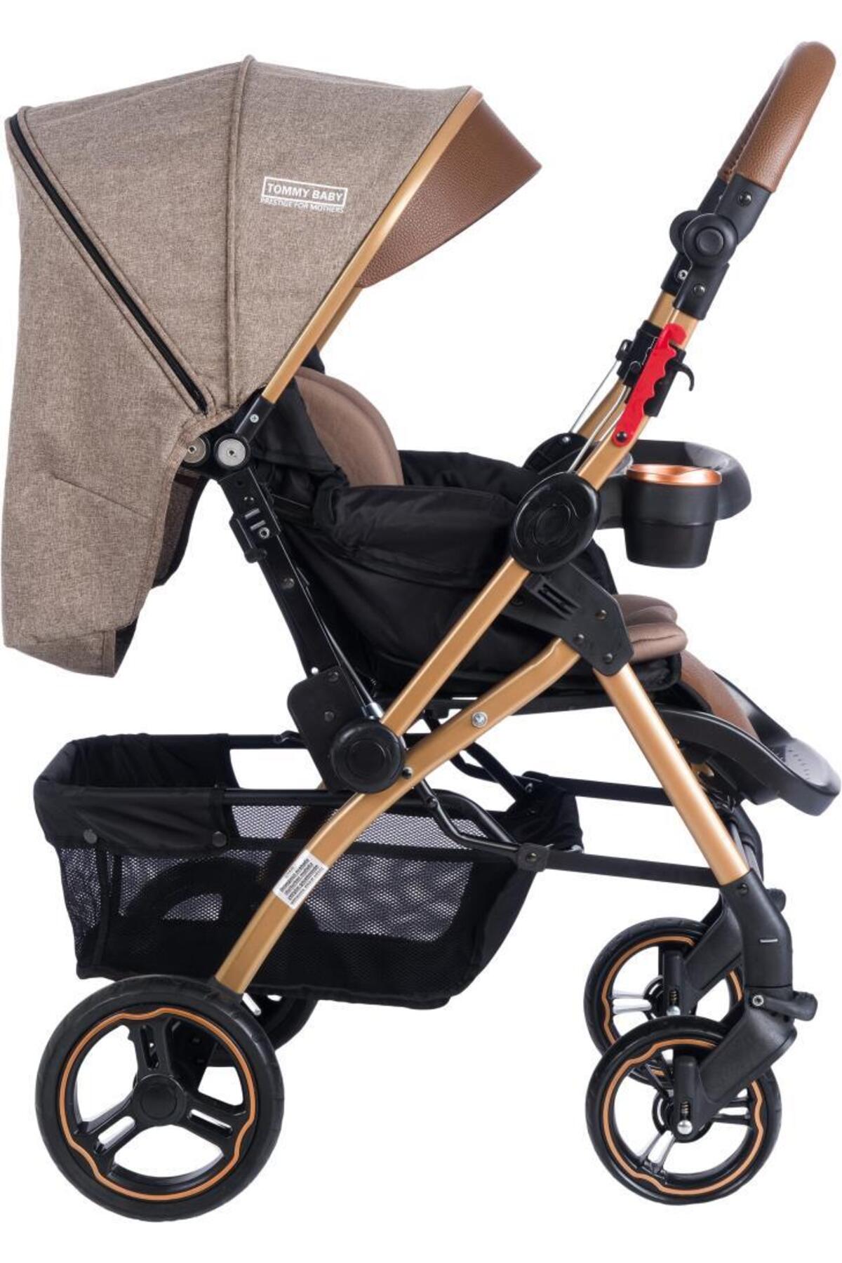 Tommybaby Tornado Plus Gold Alüminyum Lüx Çift Yön Bebek Arabası fotoğrafı 6 (önizleme)