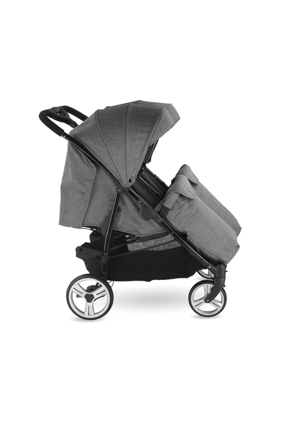 Babyhope BH-3077 CITY TWIN İKİZ PUSET BEBEK ARABASI fotoğrafı 2 (önizleme)
