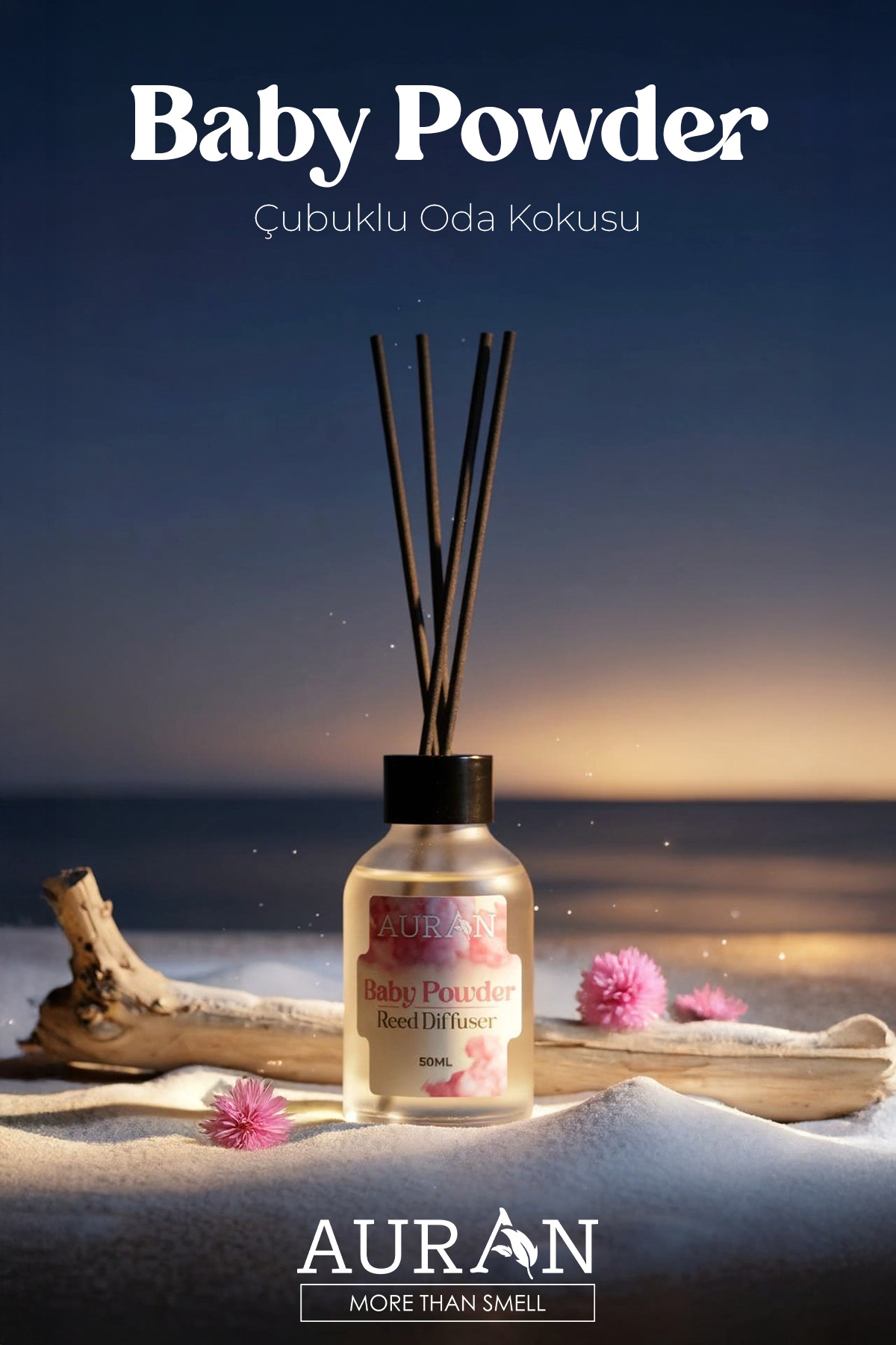 AURAN Bebek Pudrası Çubuklu Oda Kokusu Bambu Kokusu Baby Powder Reed Diffuser 50ml fotoğrafı 7 (önizleme)