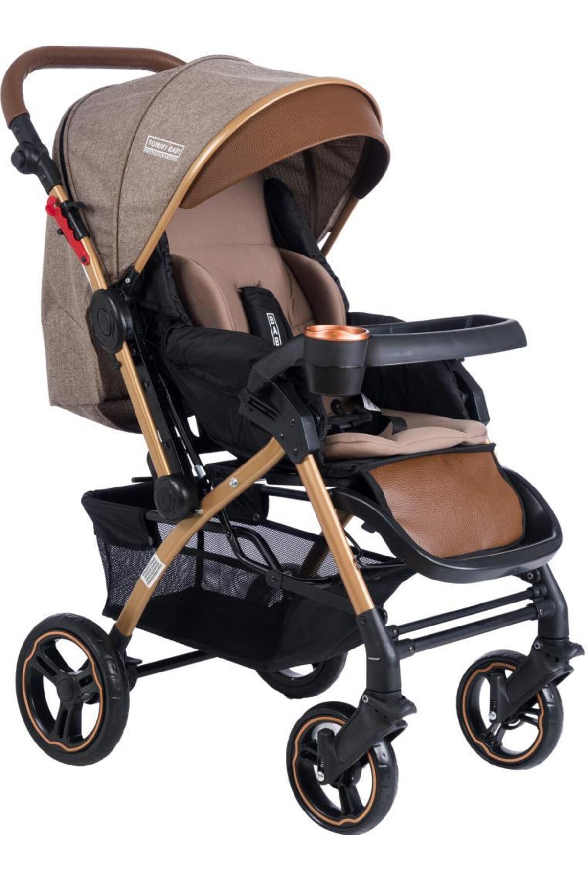 Tommybaby Tornado Plus Gold Alüminyum Lüx Çift Yön Bebek Arabası fotoğrafı 2 (önizleme)