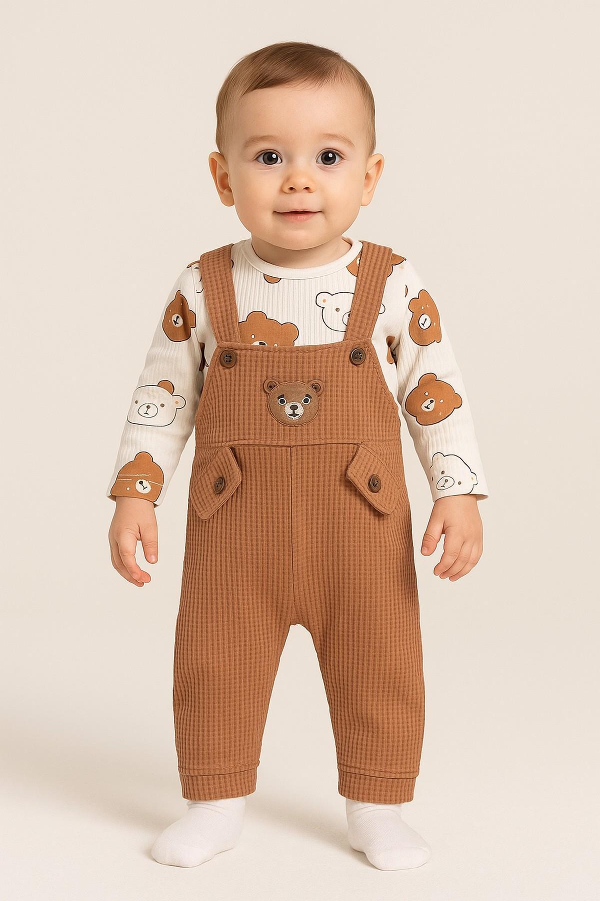Baby Boy Jumpsuit+Snapsuit 2-Piece Jumpsuit Set with bottom snap fastener – Snapsuit and Jumpsuit | 3-6-9 Months Baby Clothes