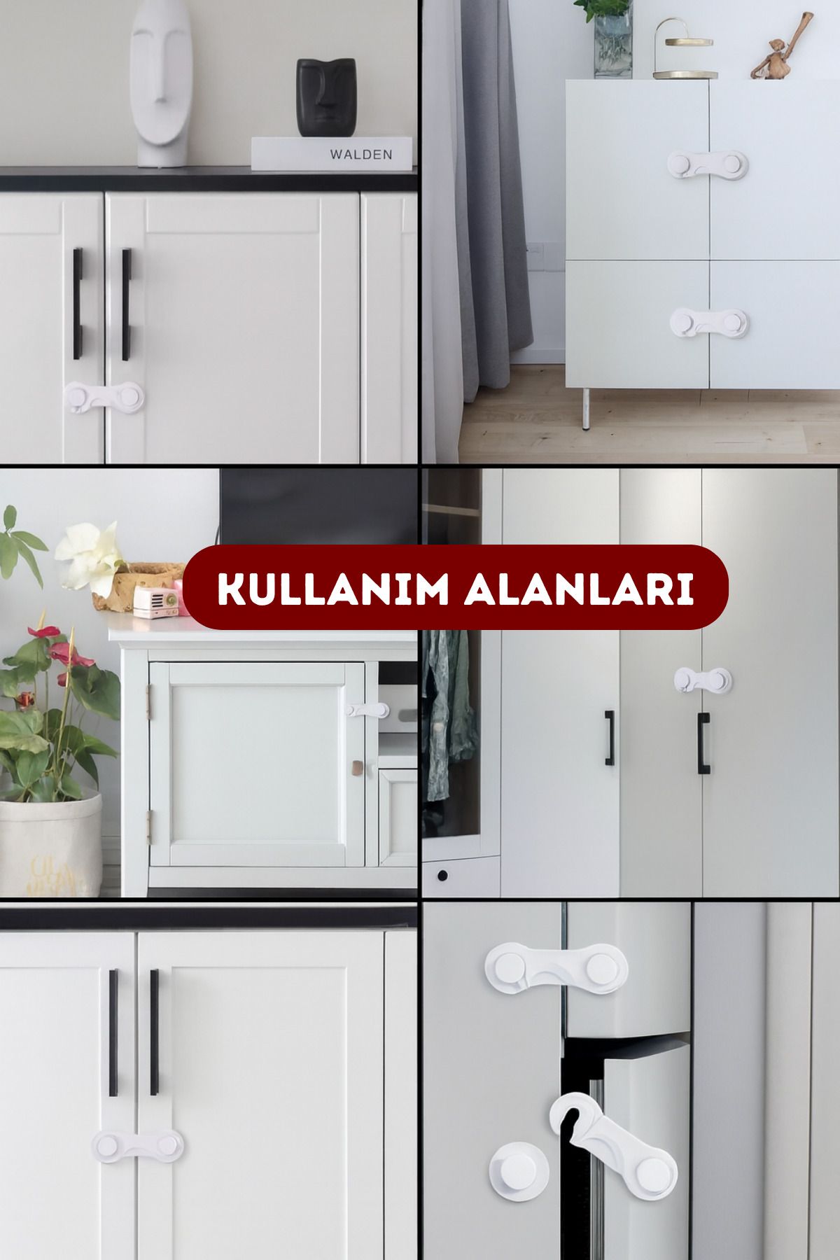 WAPPA 1 ADET Çocuk Güvenlik Kilidi Çekmece Dolap Kilidi Koruyucu Kilit Beyaz Eşya Kilit, Çok Amaçlı Kilit fotoğrafı 4 (önizleme)