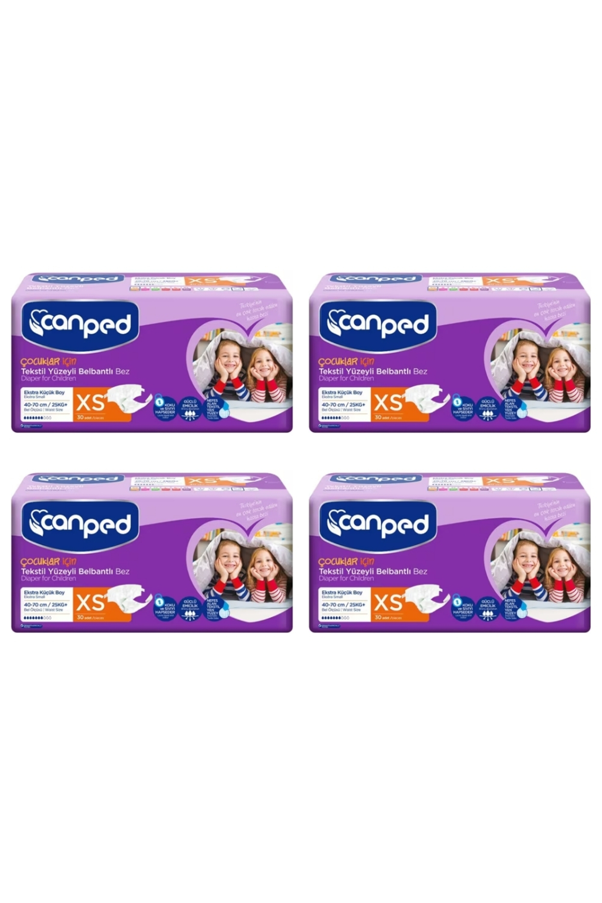 Belbantlı Extra Küçük Hasta Bezi 30 Lu X 4 Adet