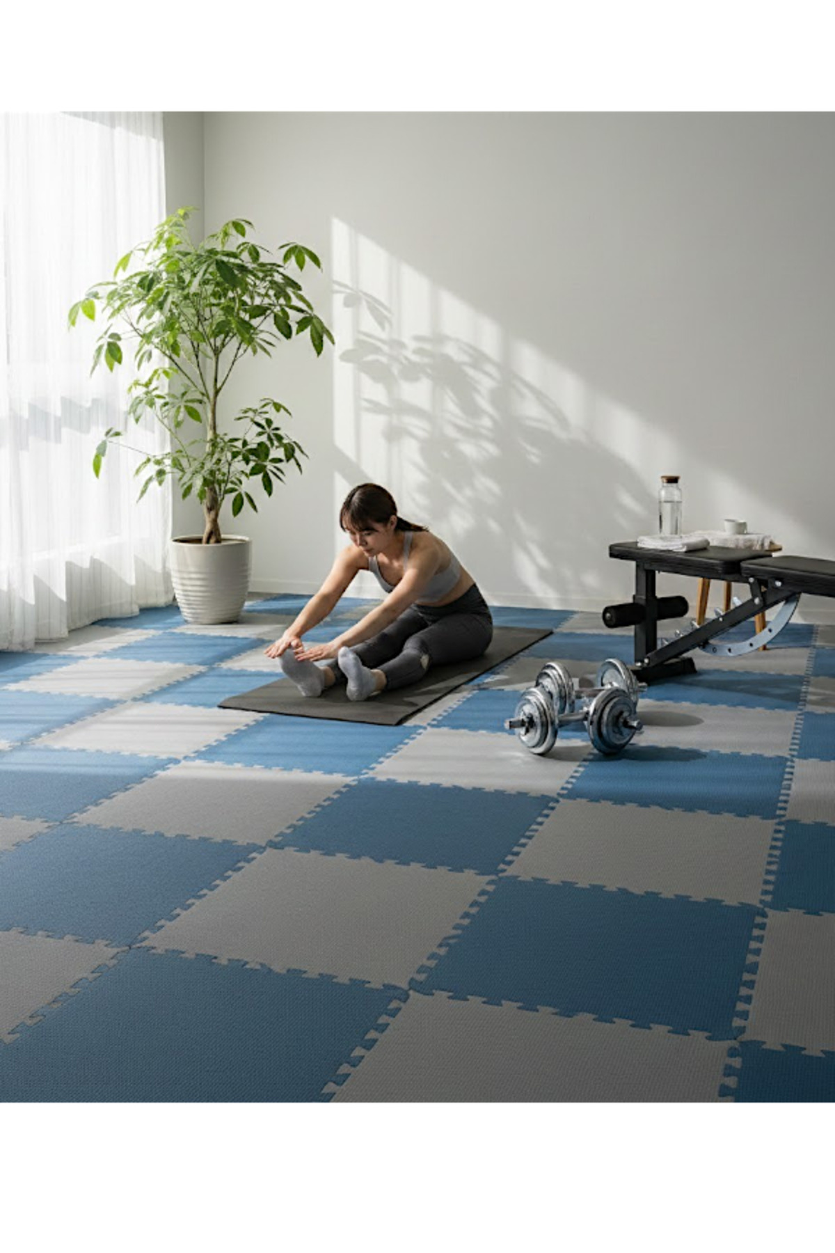 ELGA Tatami Eva Zemin Kaplama Minder Beyaz 50x50x1,3 Cm–çocuk Oyun Alanı, Spor,pilates,jimnastik,puzzle