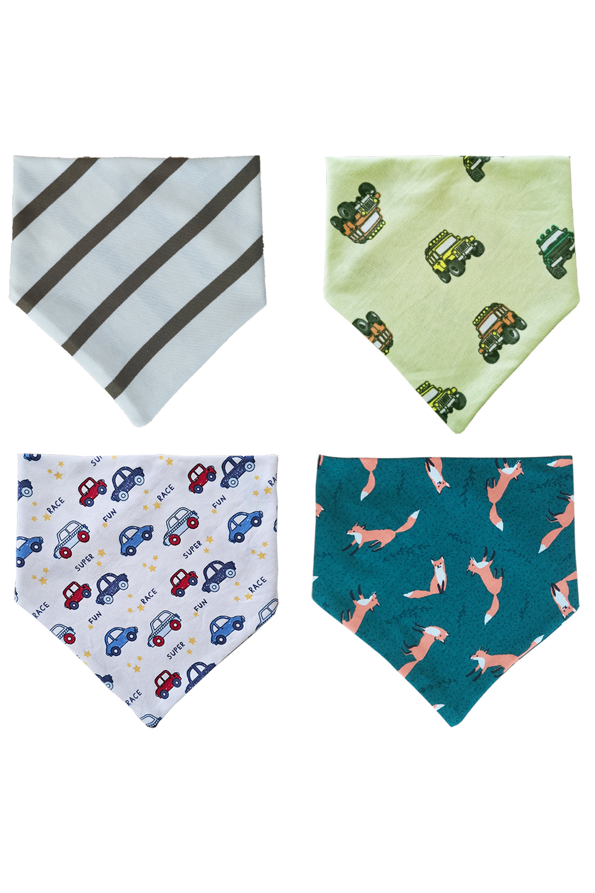 Baby Minik Üçgen Fular Penye Salya Ve Mama Önlüğü 10 Adet fotoğrafı 4 (önizleme)