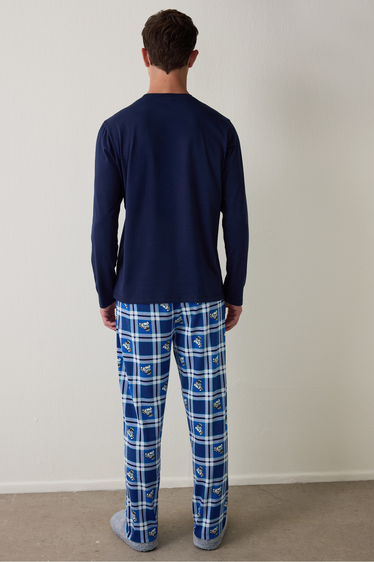 Penti Erkek Bisiklet Yaka Hayvan Desenli Pijama Takımı görsel 6