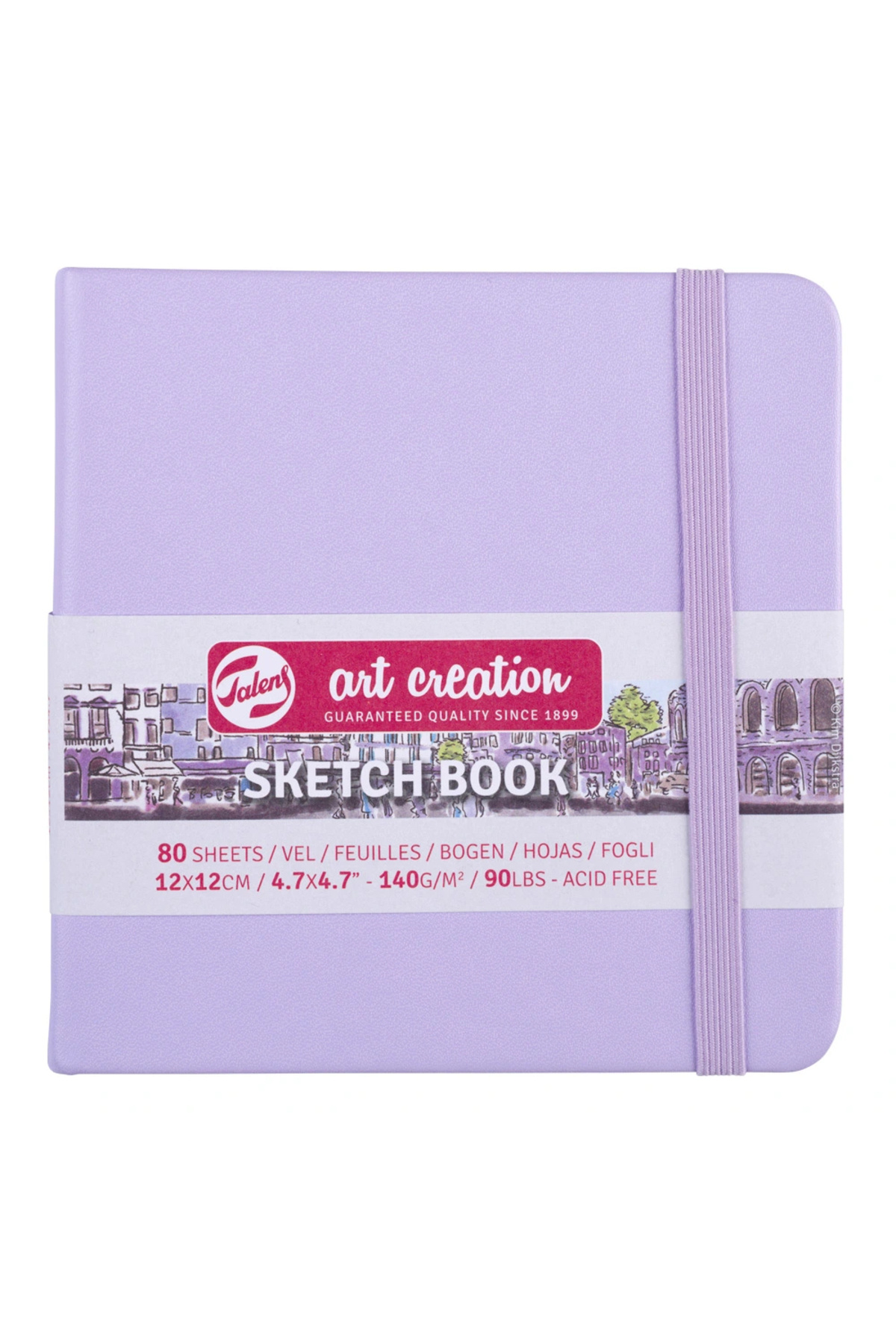 Art Creation Talens Sketch Book Eskiz Defteri 80 Yaprak 140 g 12x12 cm Pastel Mor