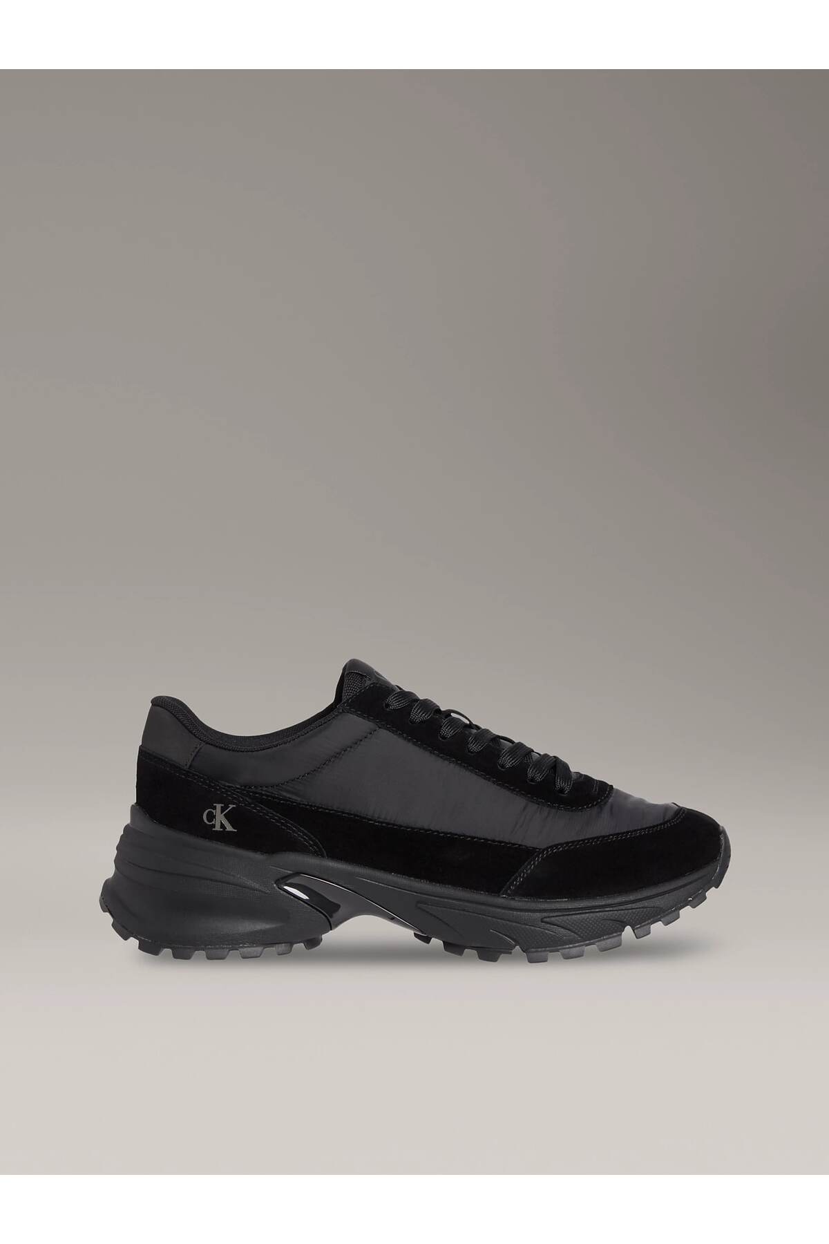 کلوین کلاین کفش کتانی مردانه چرم مصنوعی راحت با کفی بلند مشکی YM0YM01292-0GJ