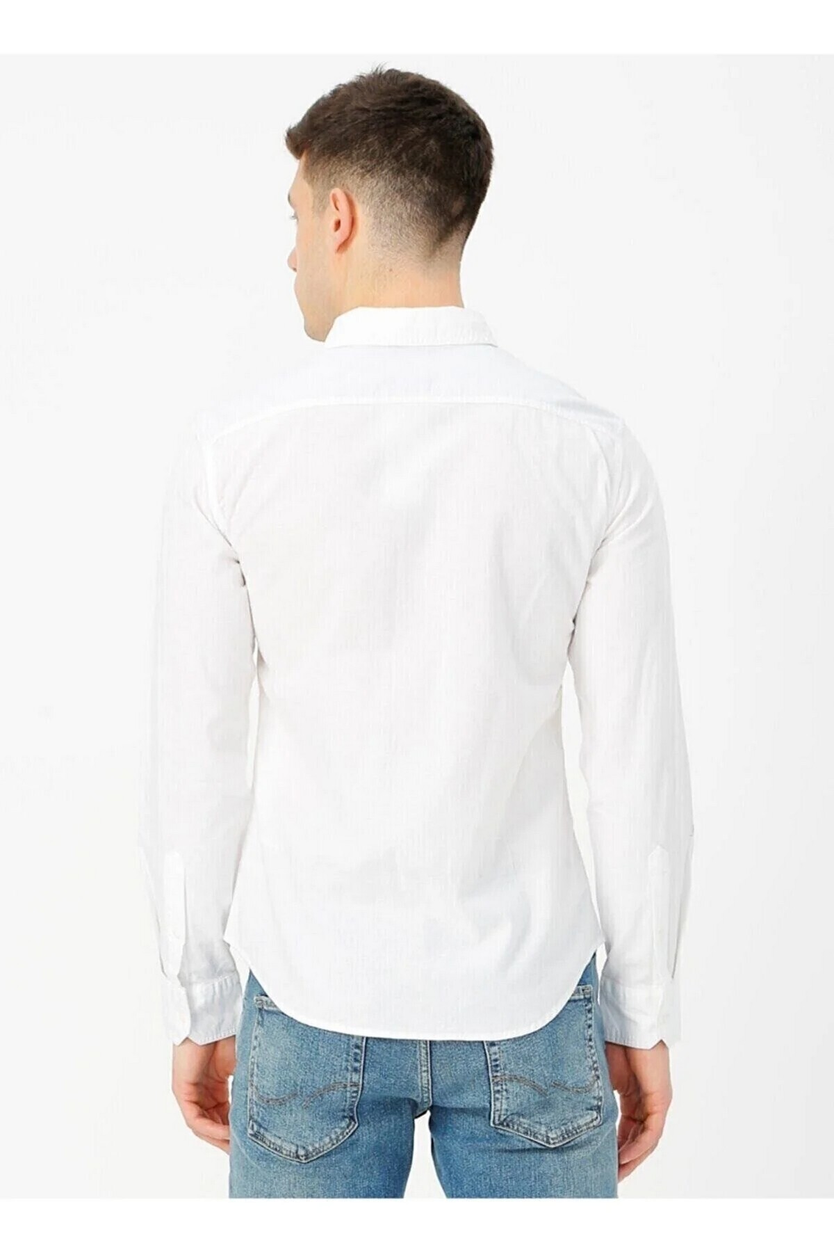 Levi's  Slim Fit Beyaz Erkek %100 Pamuk Gömlek 86625-0002 - Görsel 4