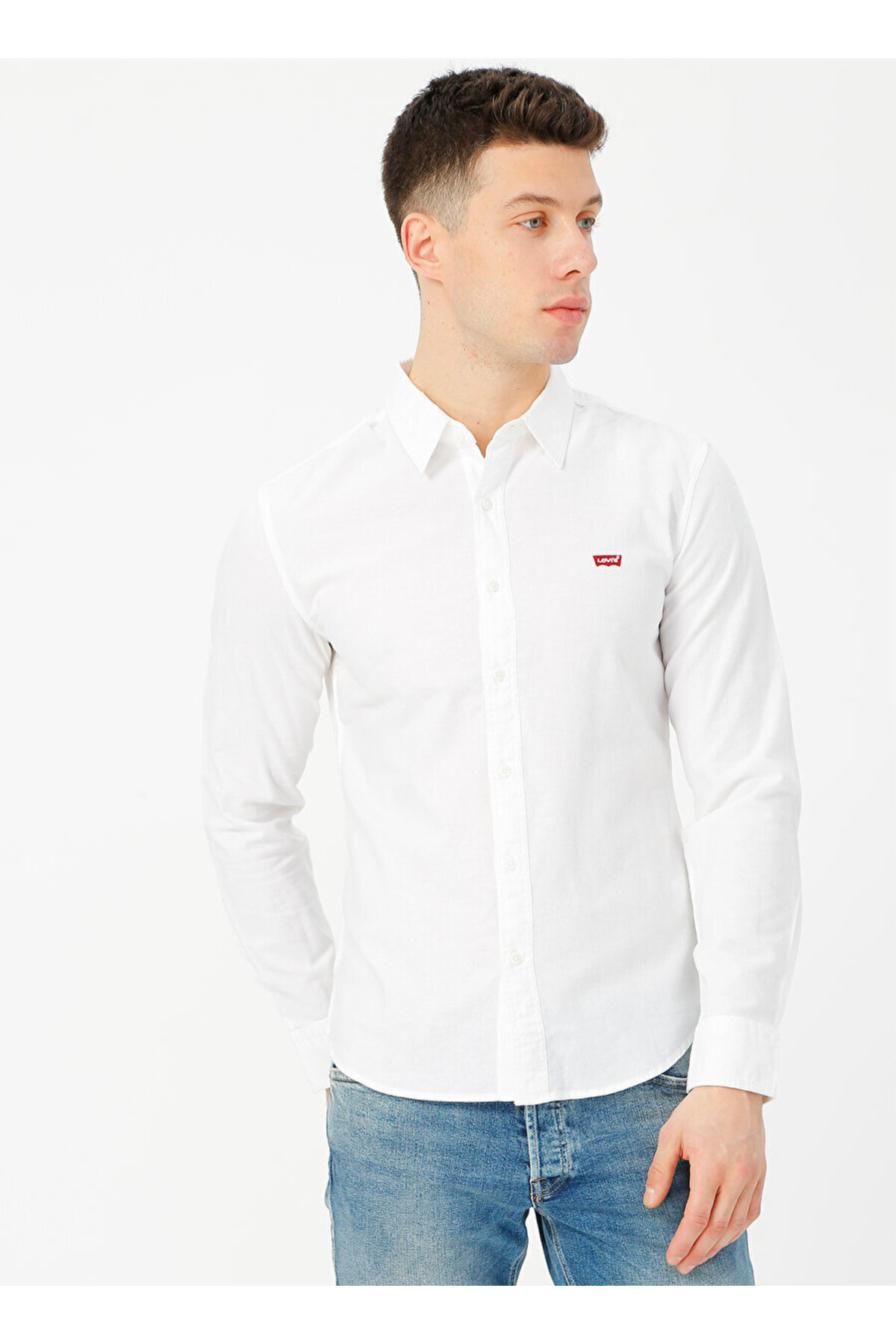 Levi's  Slim Fit Beyaz Erkek %100 Pamuk Gömlek 86625-0002 - Görsel 5