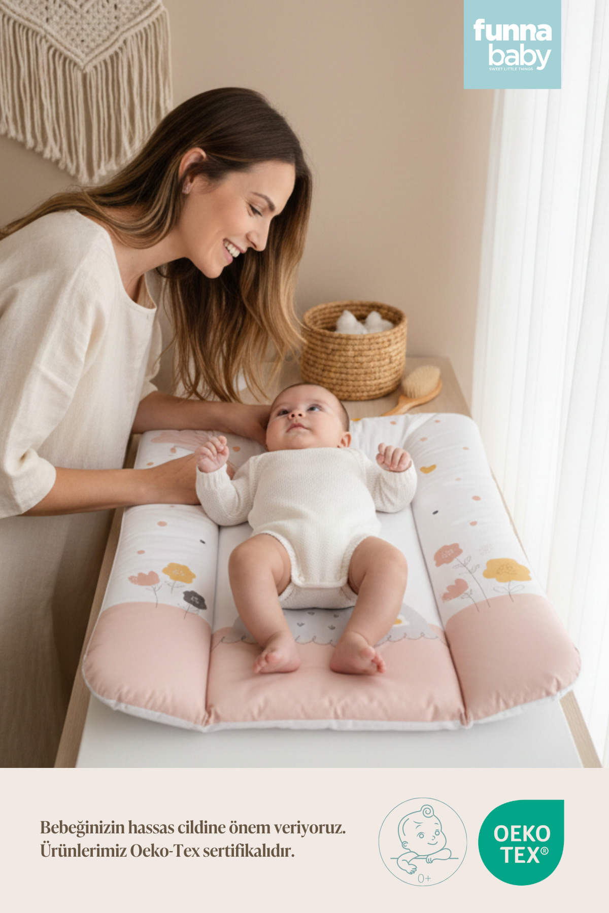 Funna Baby Altaçma Minderi - Rabbit - Pembe - 50 X 70 Cm fotoğrafı 5 (önizleme)