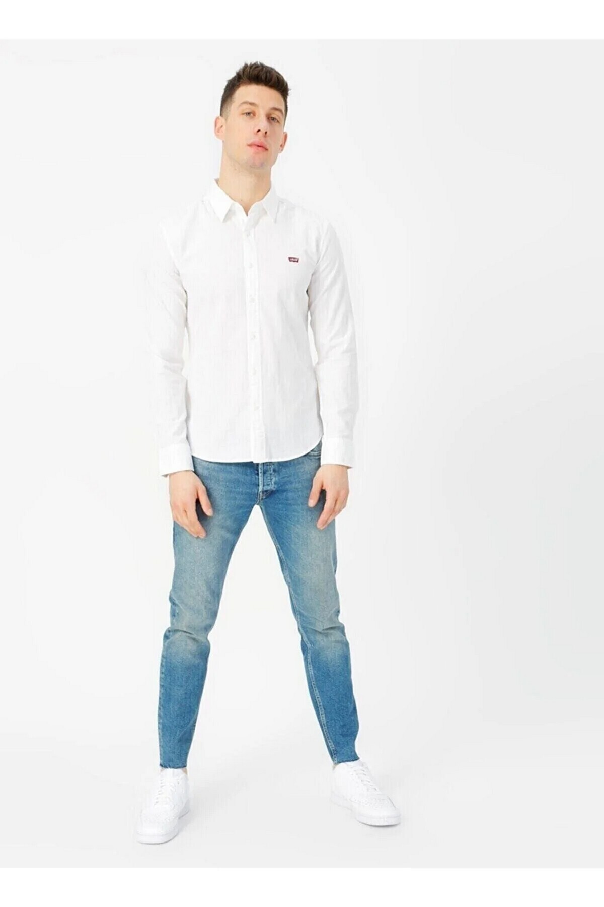 Levi's  Slim Fit Beyaz Erkek %100 Pamuk Gömlek 86625-0002 - Görsel 2