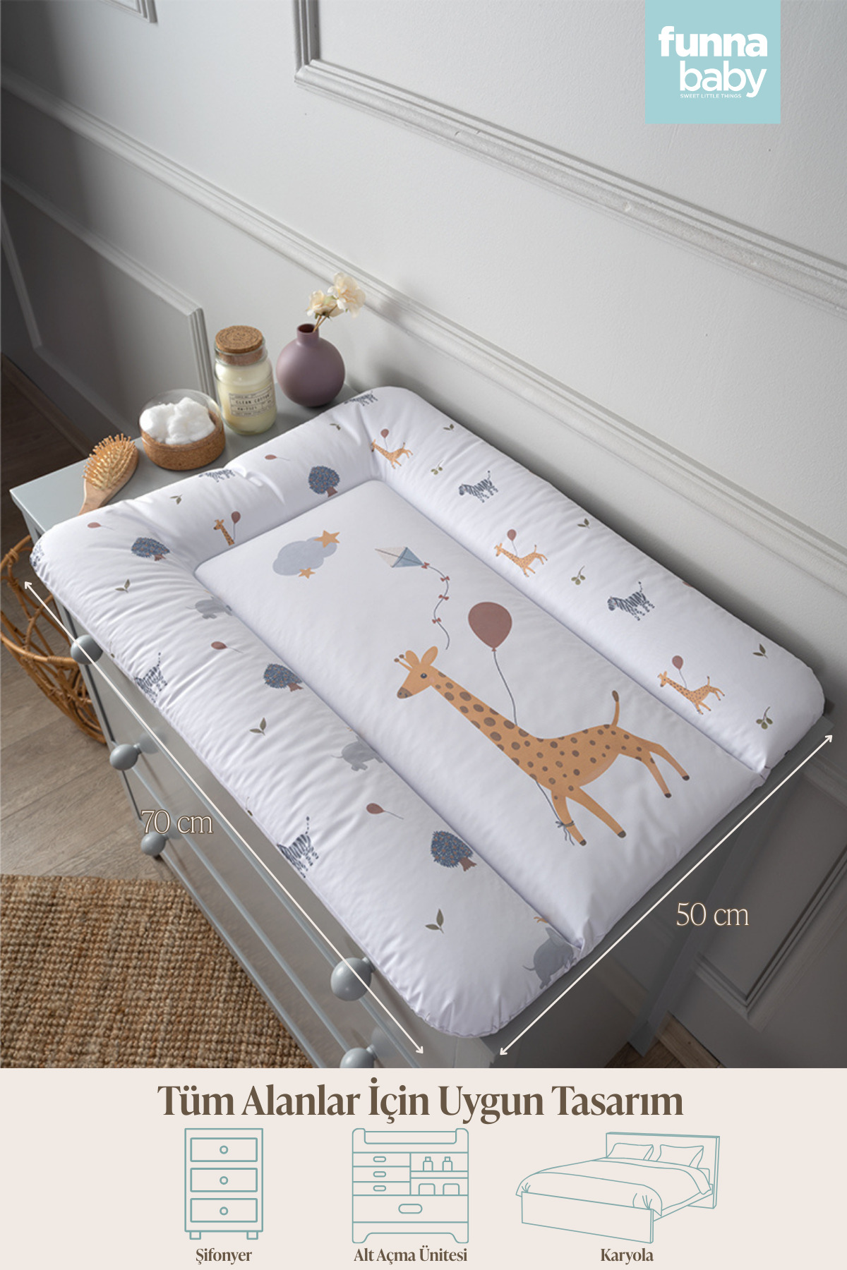 Funna Baby Altaçma Minderi - Zoo - Mavi - 50 X 70 Cm fotoğrafı 2 (önizleme)