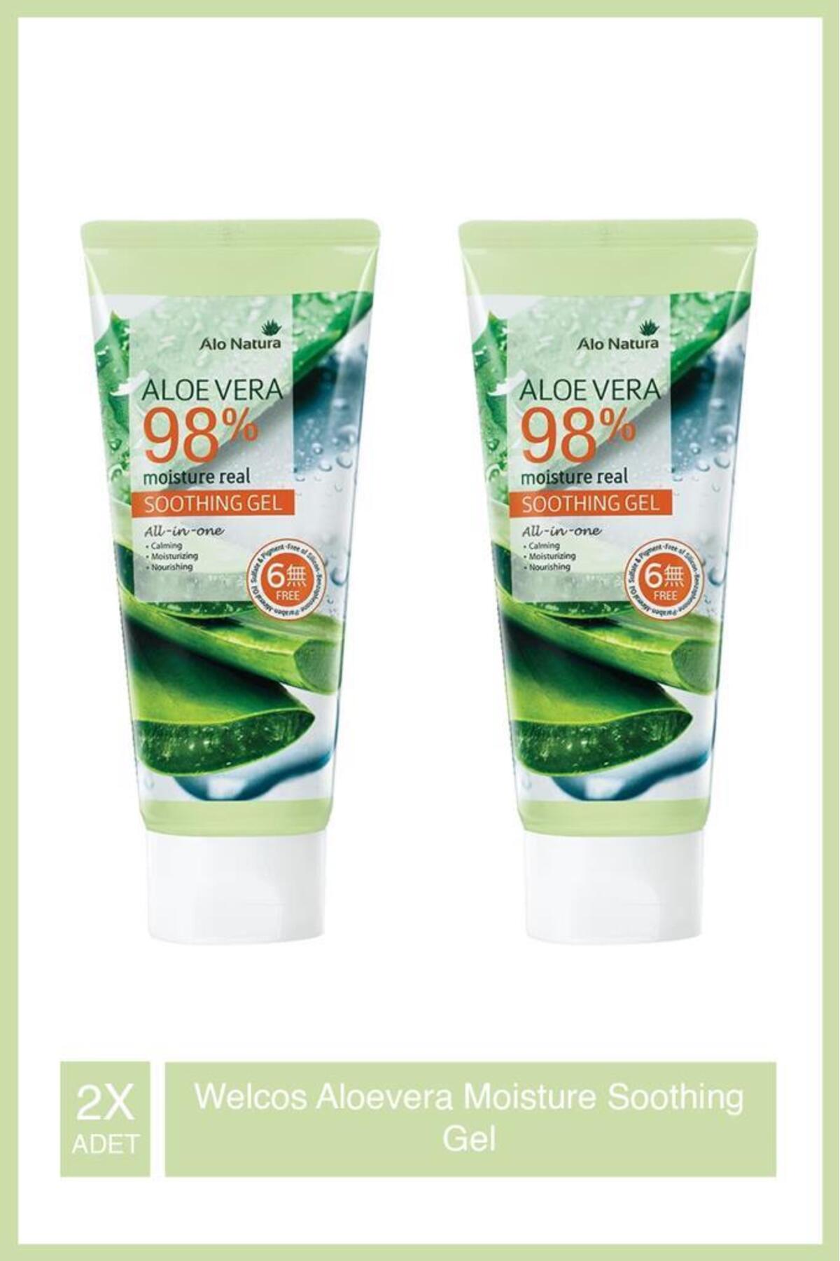 WELCOS Aloevera Moisture Yüz Vücut El Yatıştırıcı Jel 150 Ml X2 Adet — kruni07P2