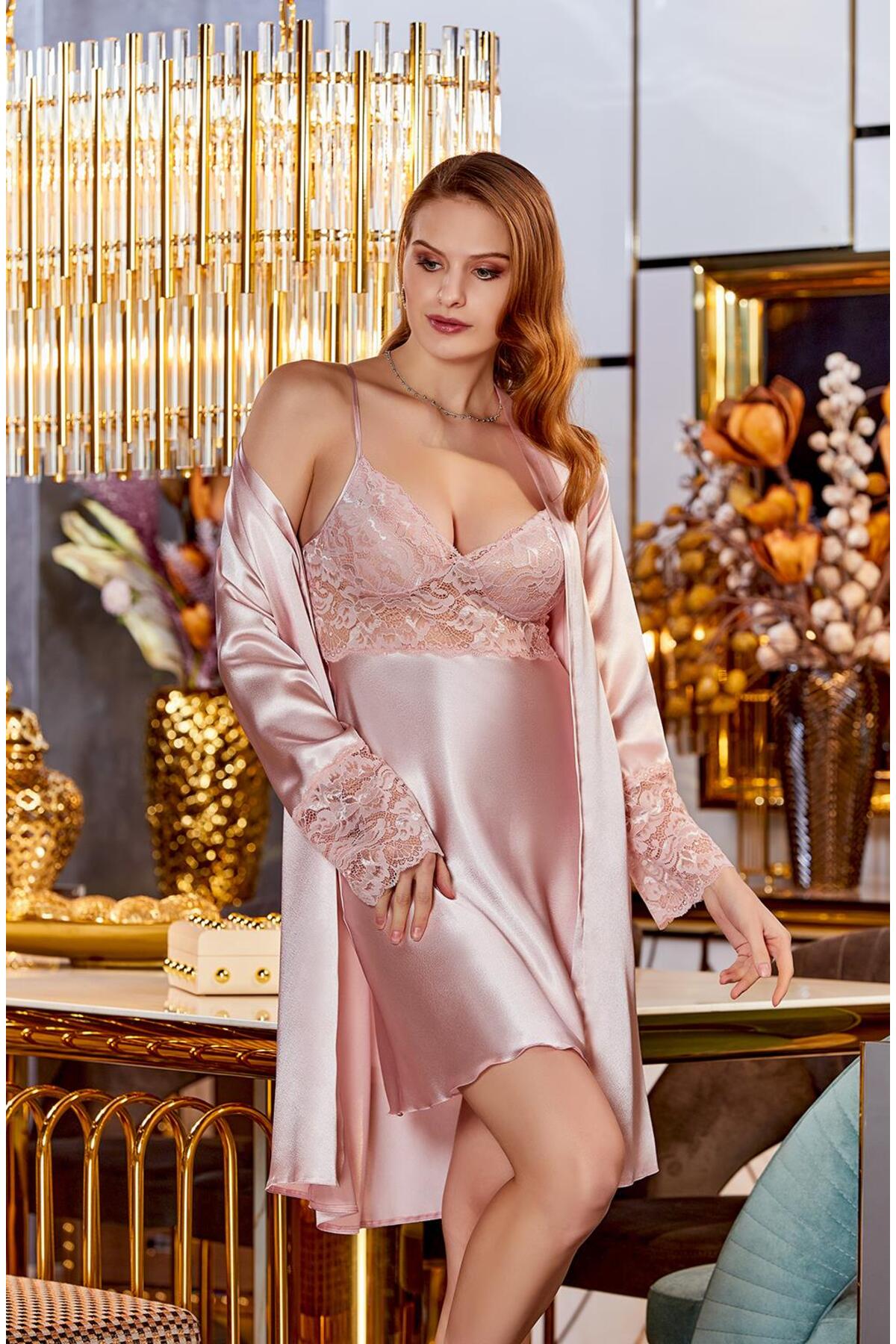 gd goldoremi Jeremi S300 Kadın 6'lı Saten Çeyiz Seti