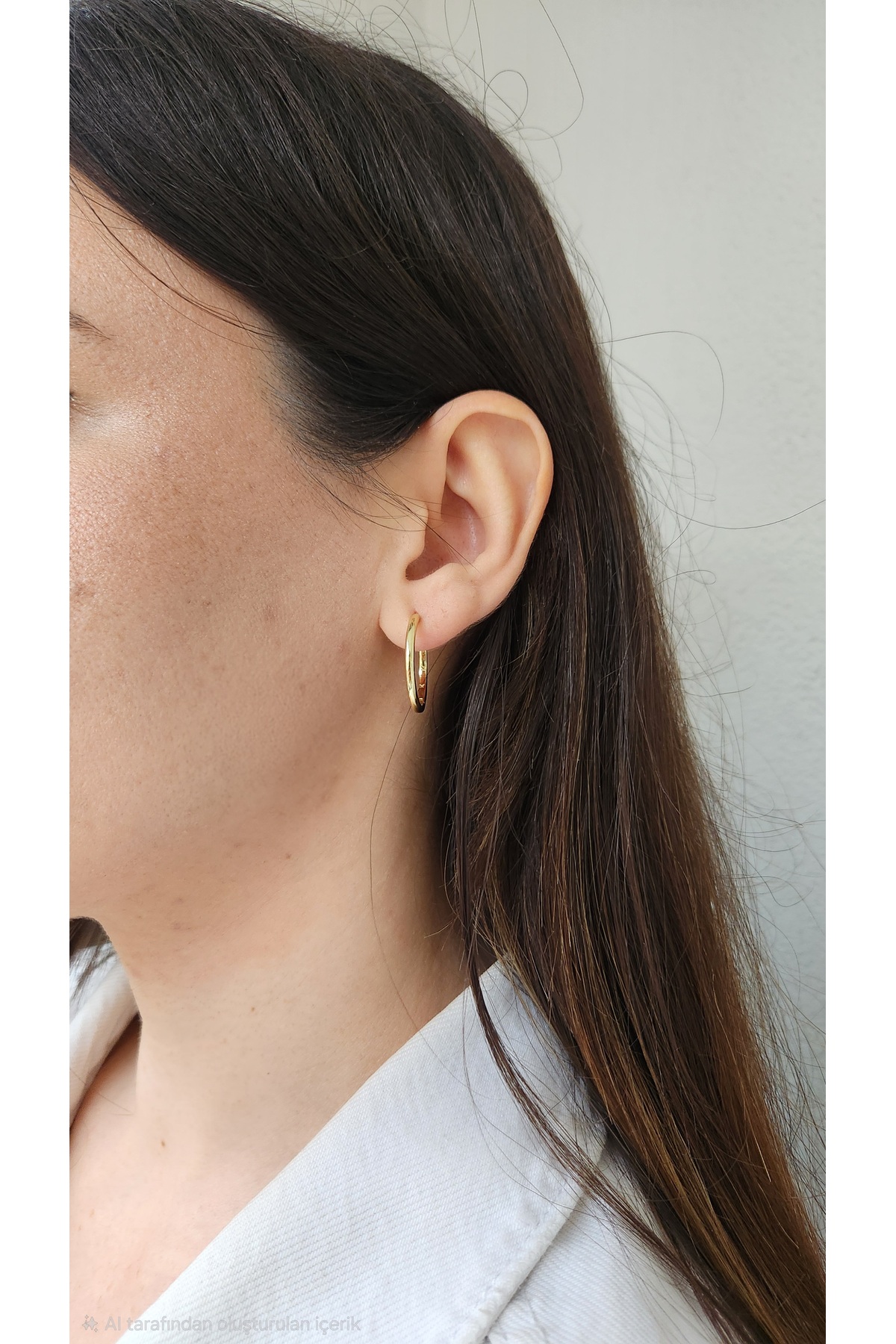 14K GOLD RENK XUPİNG KARARMAZ HALKA KÜPE