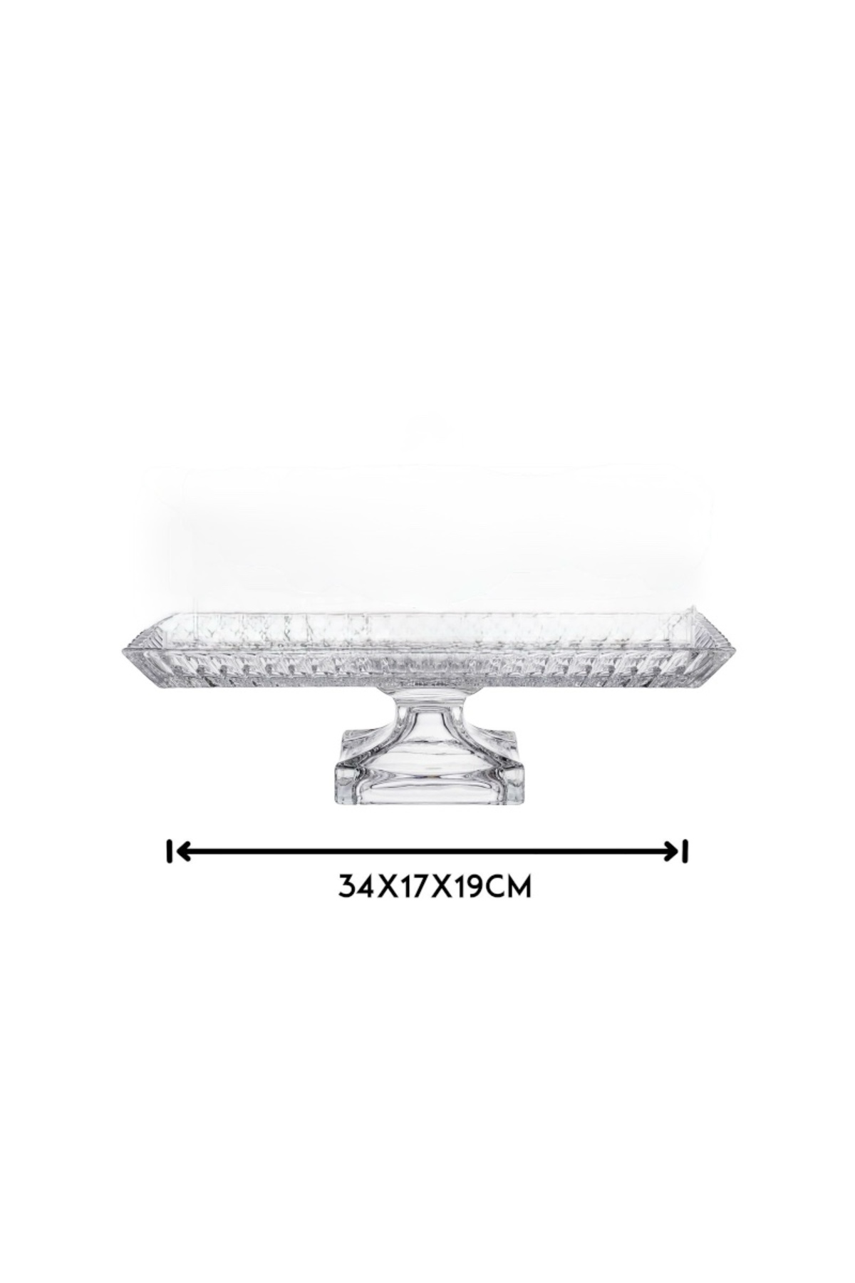 طبق تقديم زجاجي بقاعدة للحلويات والفواكه والمكسرات...