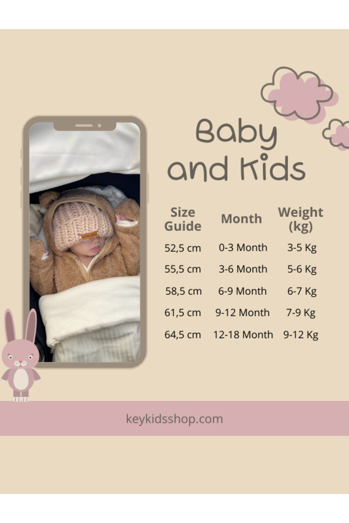 KEY KIDS Welsoft Peluş Ayıcık Bebek Tulum Kışlık Astronot Kapüşonlu Unisex 0-3 Ay – 18 Ay fotoğrafı 7 (önizleme)