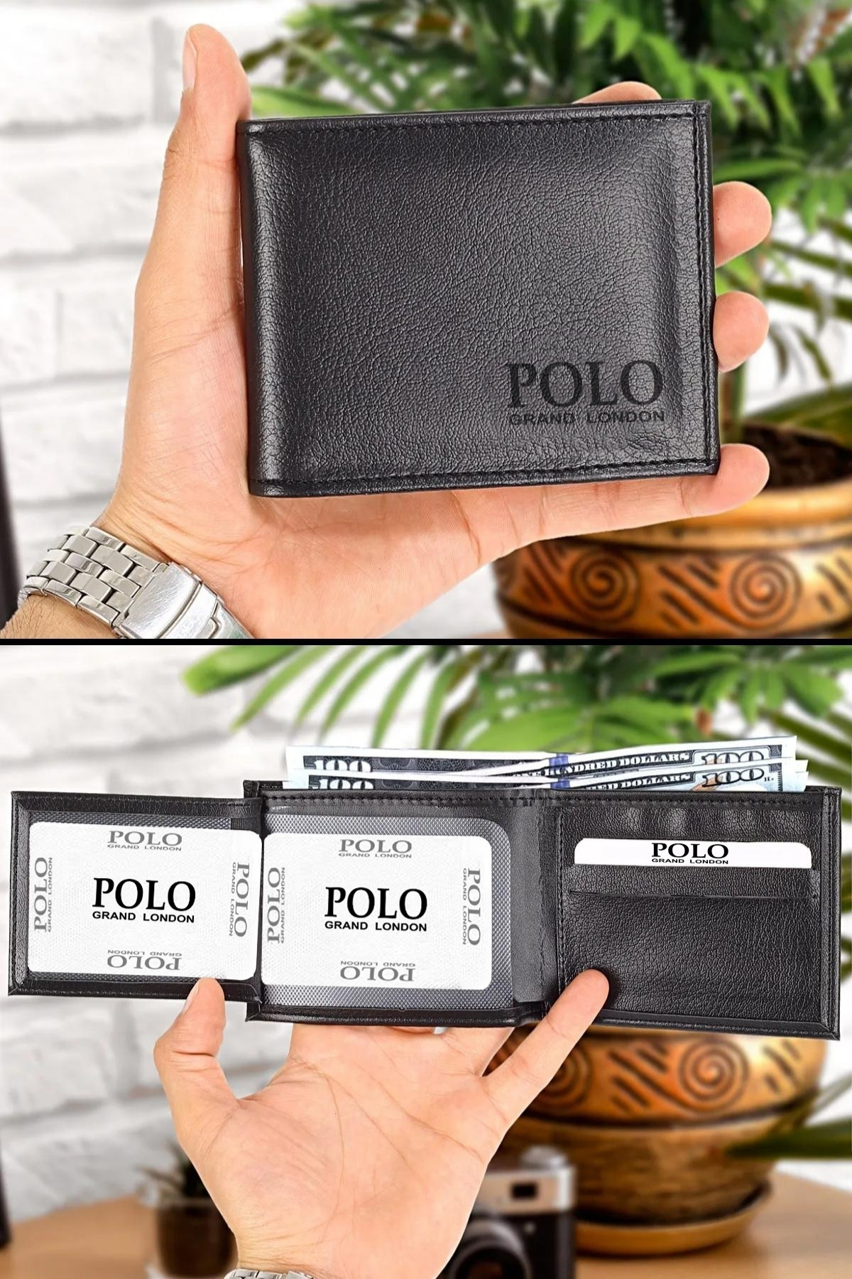 POLOGRAND London  Orijinal Erkek 3'lü Özel Hediye Kutulu Luxury Serisi Damat Hediyelik Kemer Cüzdan Ve Kartlık Seti - Görsel 7