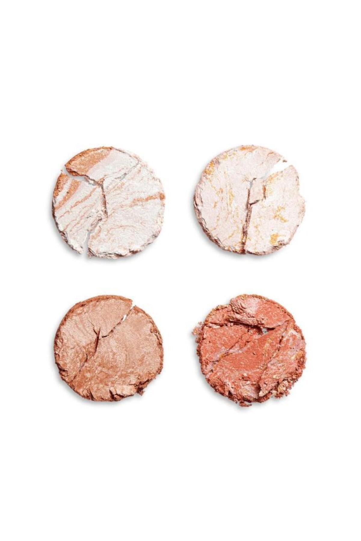 پالت ۴ تایی رژ گونه برنز کننده و هایلایتر Cheek Kit