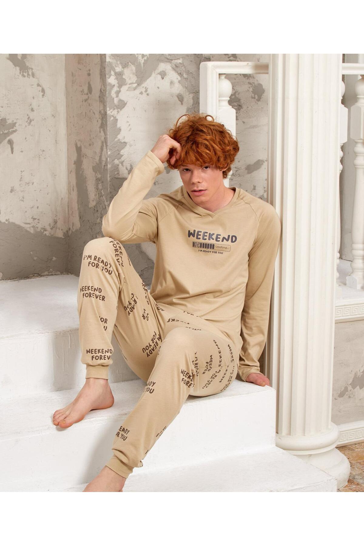 5326 Men's Weekend Long Sleeve Pajamas Set