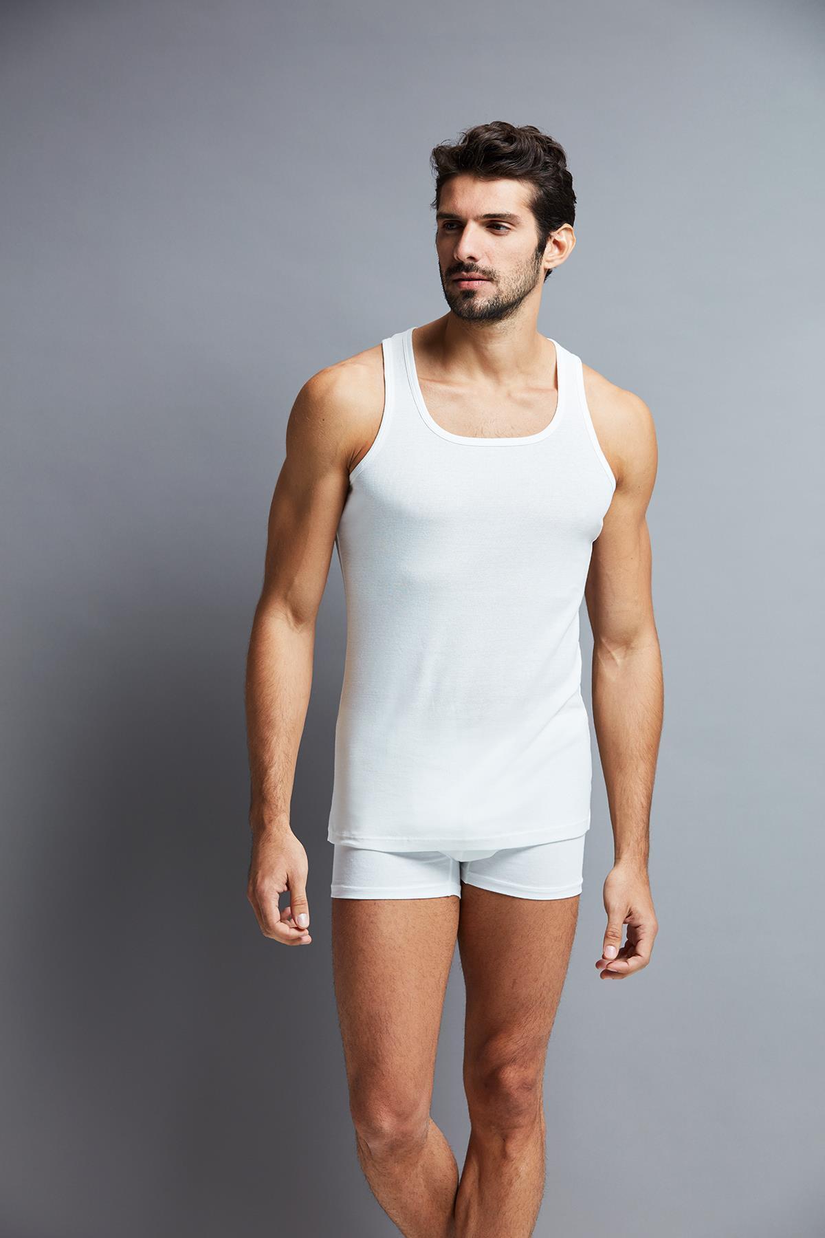 Combed Cotton Mood 3163 Men's Cross Back Athlete Singlet