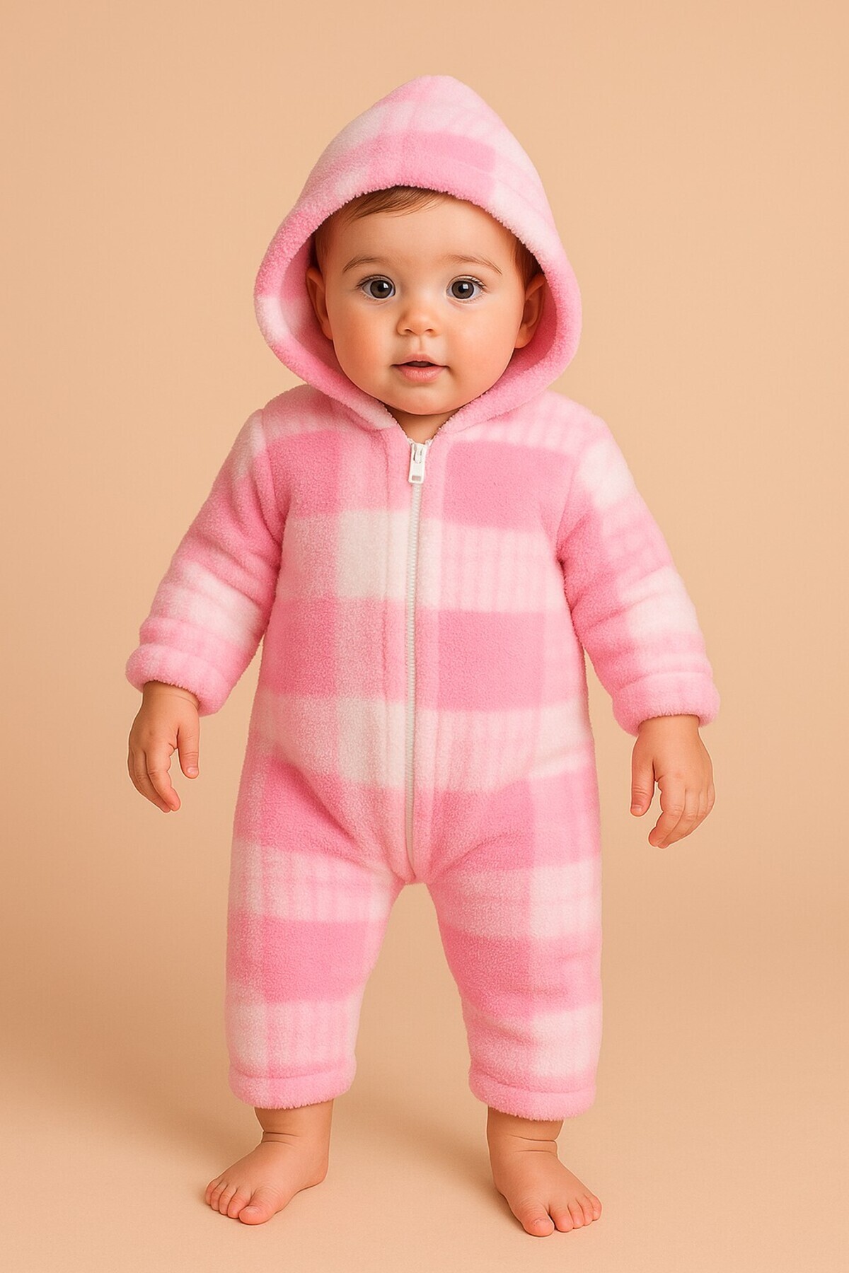 Chicsy Baby Kışlık tatlı peluş welsoft tulum kız bebek tulum fotoğrafı 2 (önizleme)